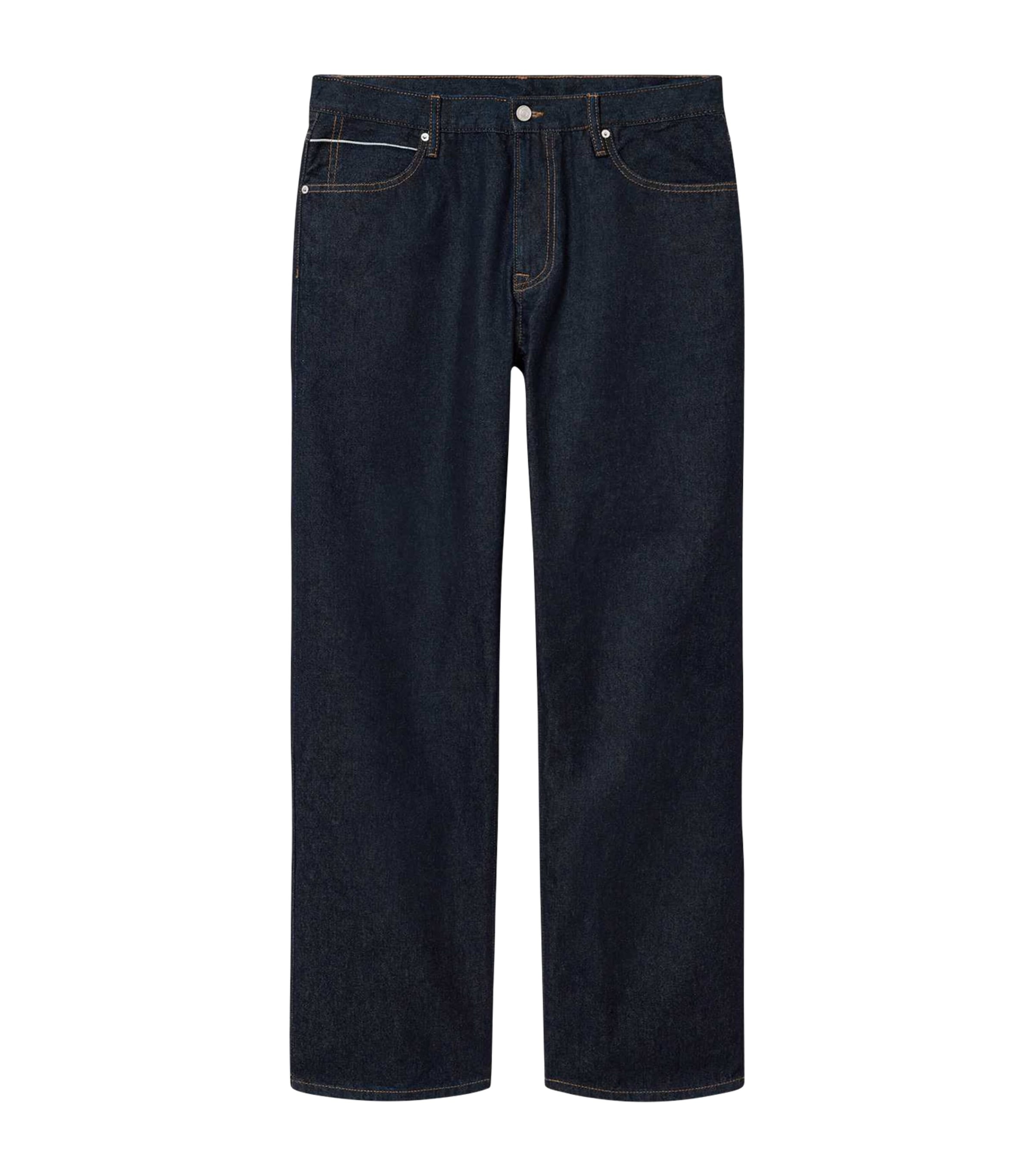 AllSaints Mens Mullen Straight Jeans Rinse Selvedge Image 1