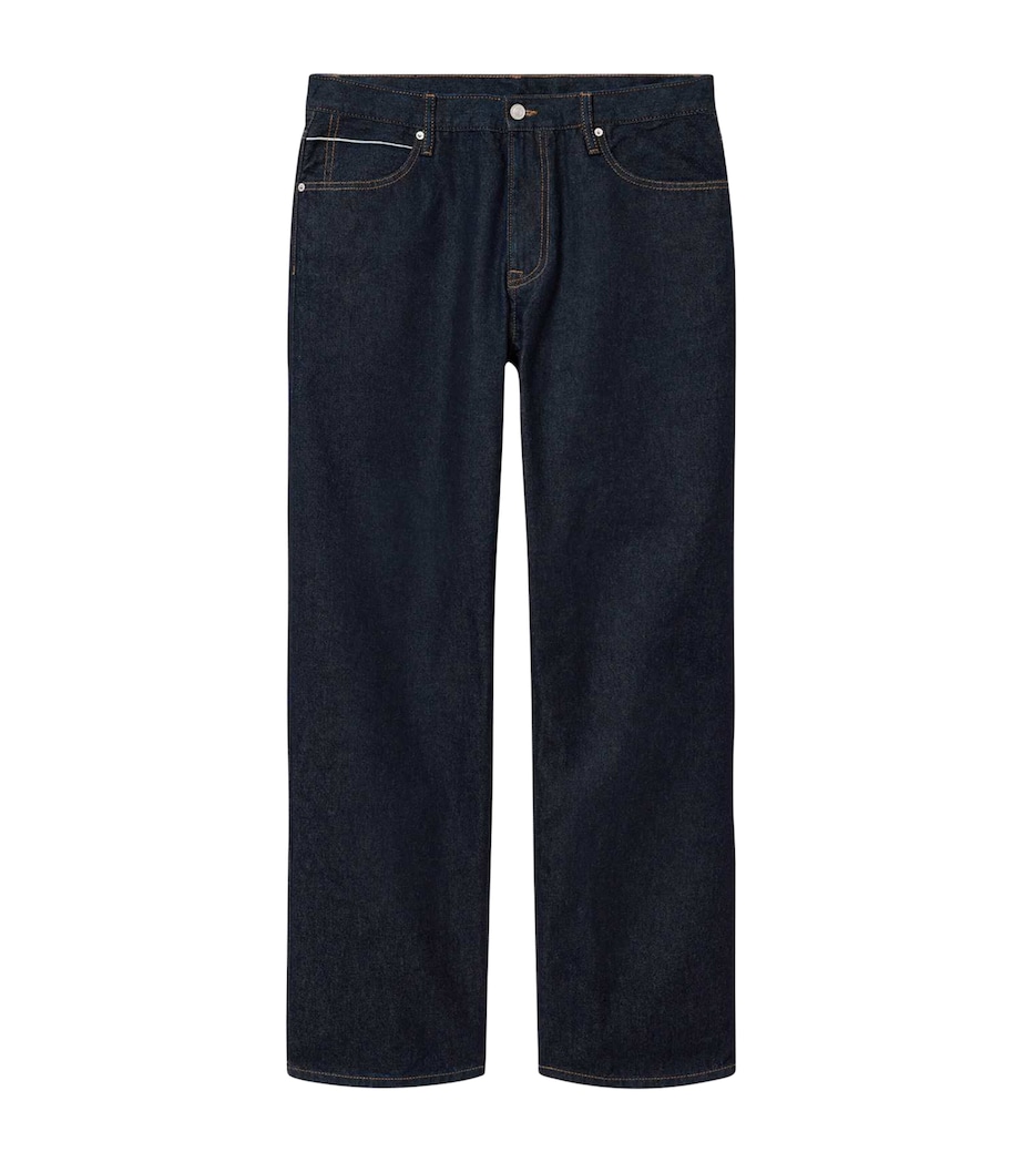 AllSaints Mens Mullen Straight Jeans Rinse Selvedge Image 1