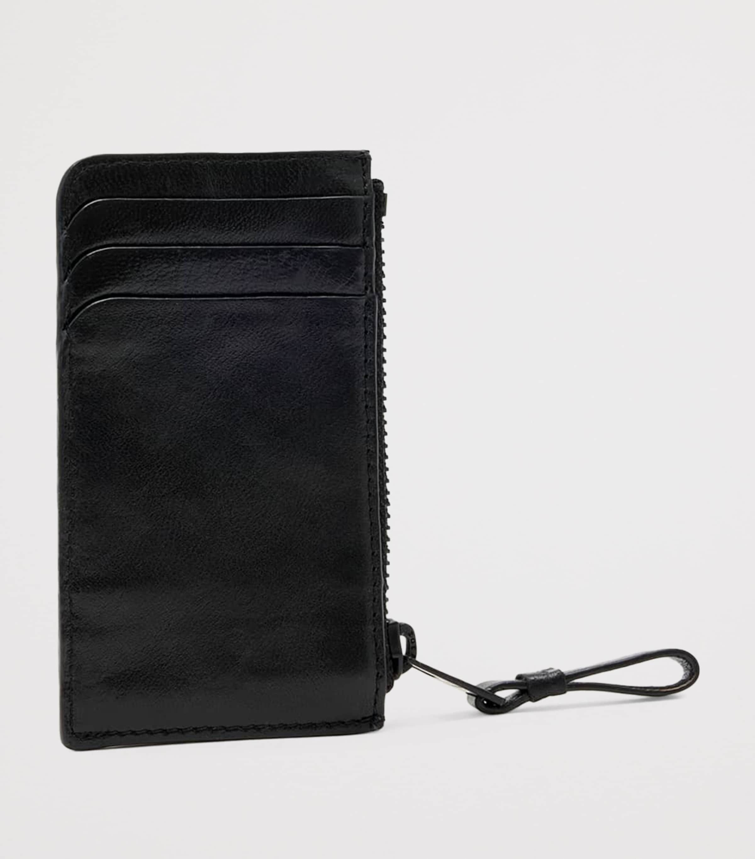 AllSaints Leather Tierra Isamu Wallet Black Image 5