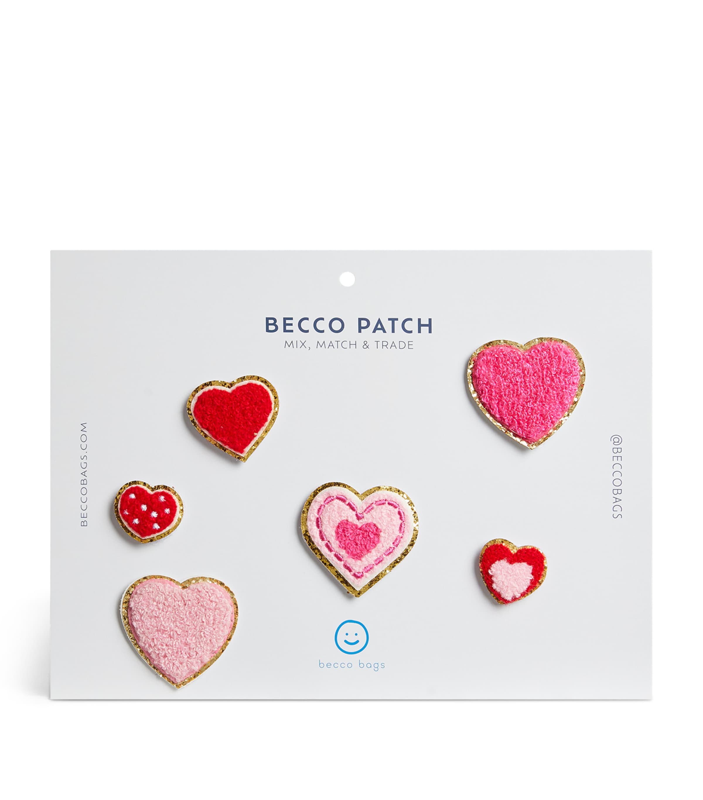 Becco Bags Set Of 6 Valentines Heart Patches