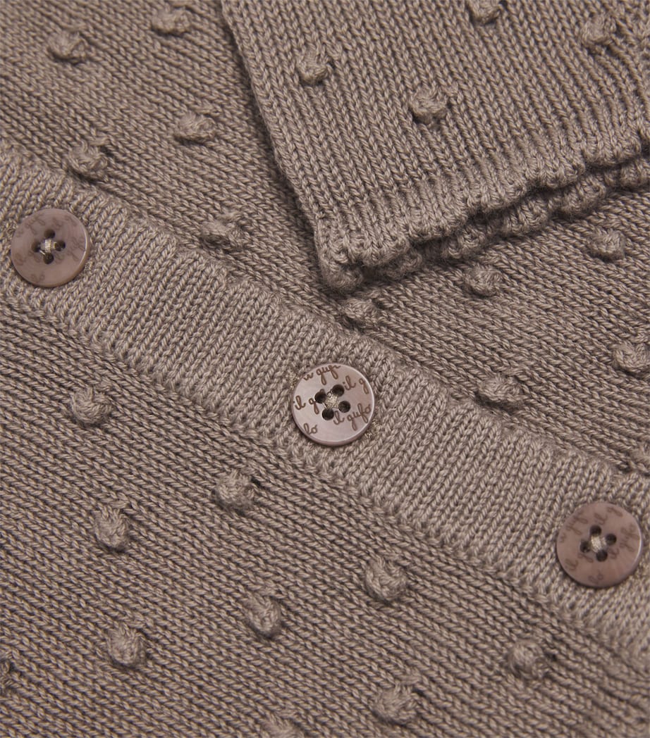 Wool Cardigan (6-36 Months) 175TEAK BROWN Image 3