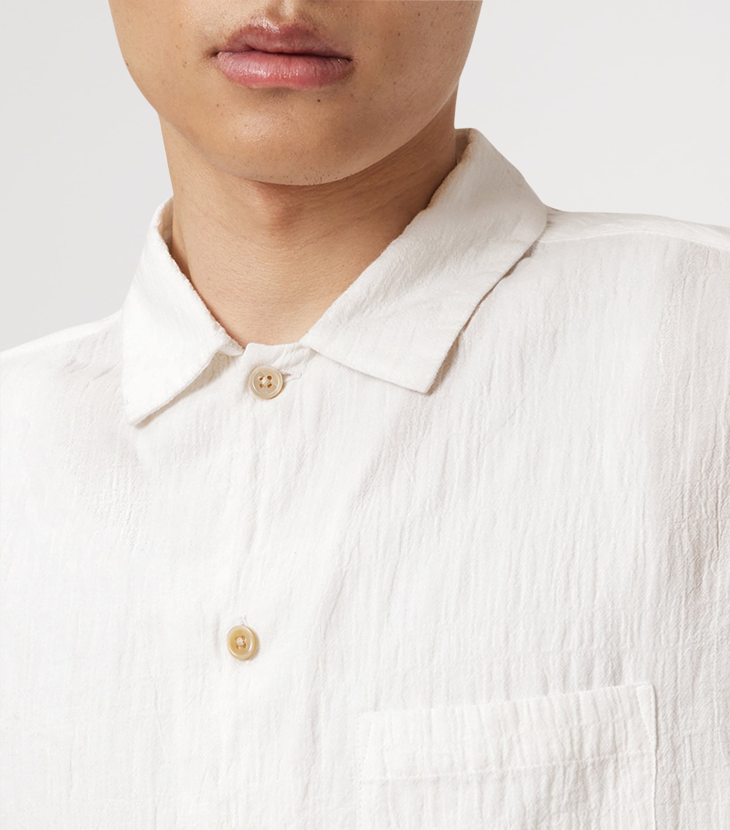 Organic Cotton-Blend Walton Shirt OFF WHITE Image 5