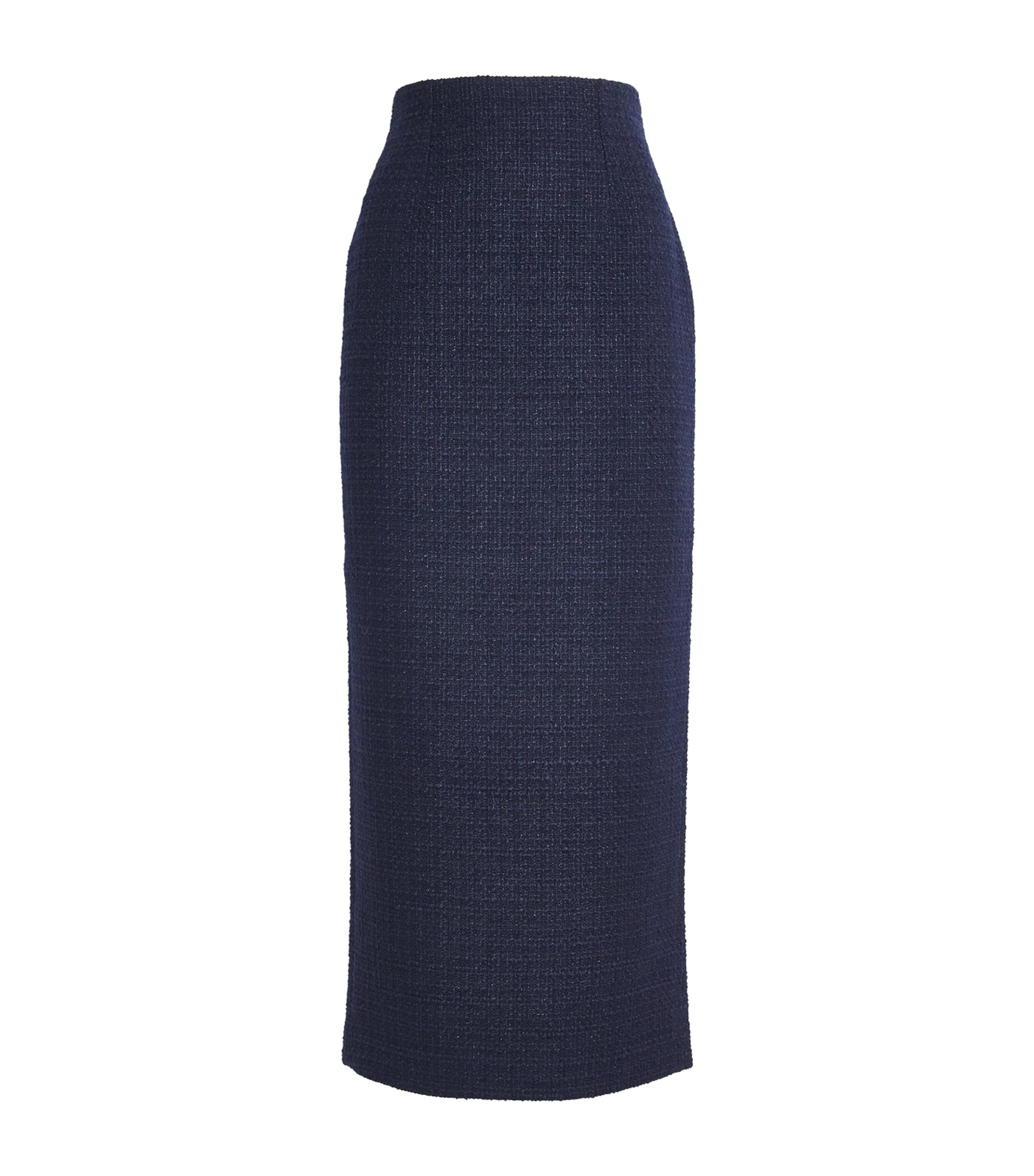 Bouclé Midi Skirt NAVY Image 1