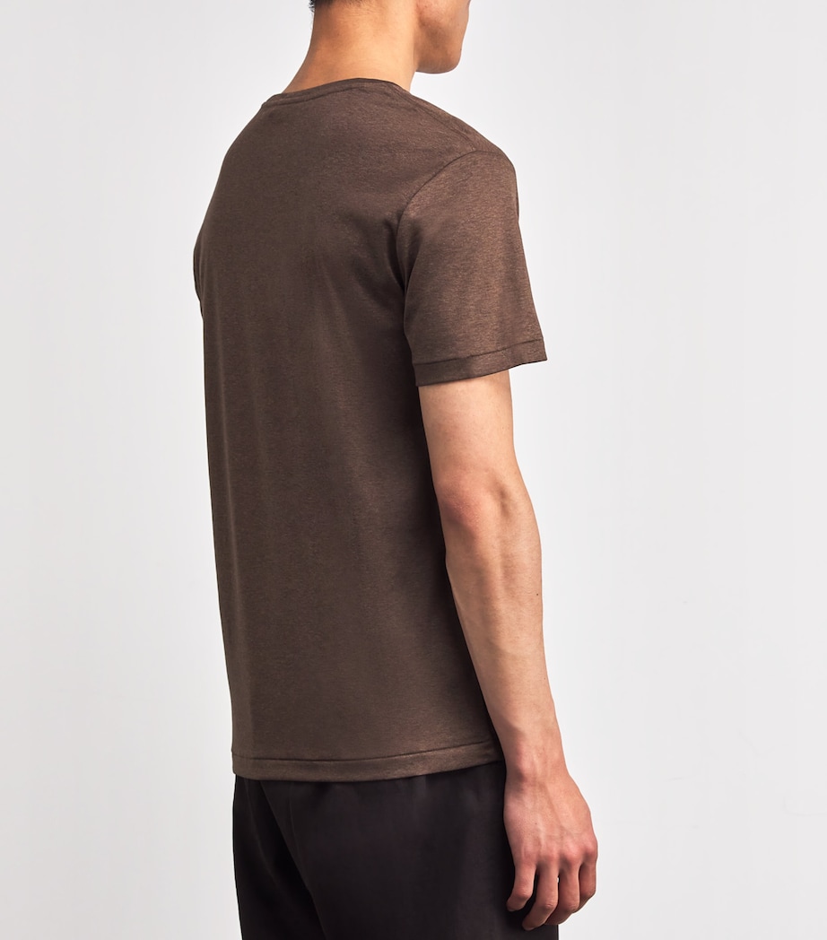 Pima Cotton Polo Pony T-Shirt NUTMEG BROWN HEATHER Image 4