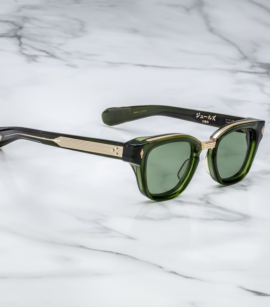 Jacques Marie Mage 10th-Anniversary Edition Acetate Jules Sunglasses Grn Glss/drk Gld Image 5