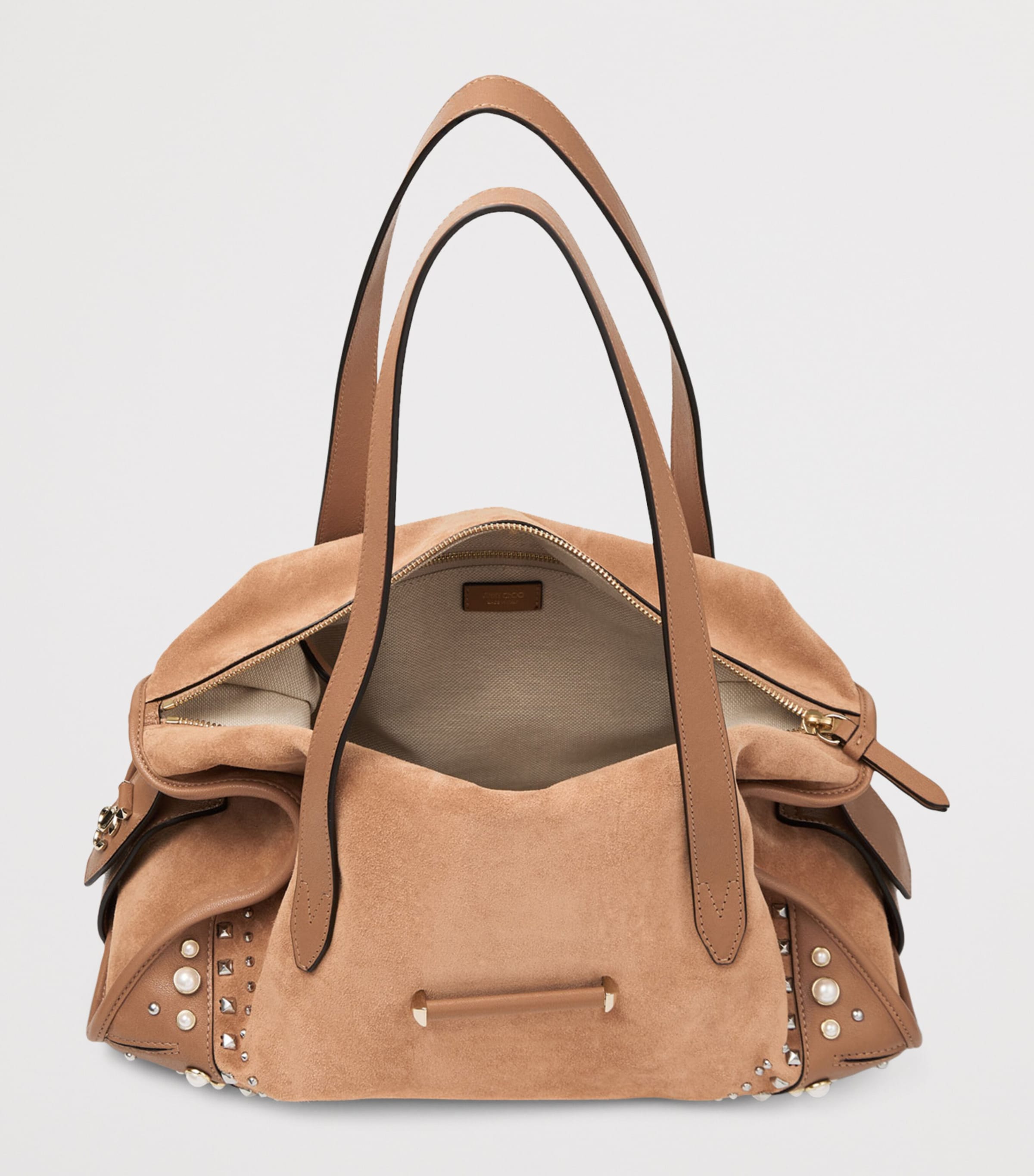 Suede Bar Holdall Bag TOFFEE/IVORY/SHINY G Image 4