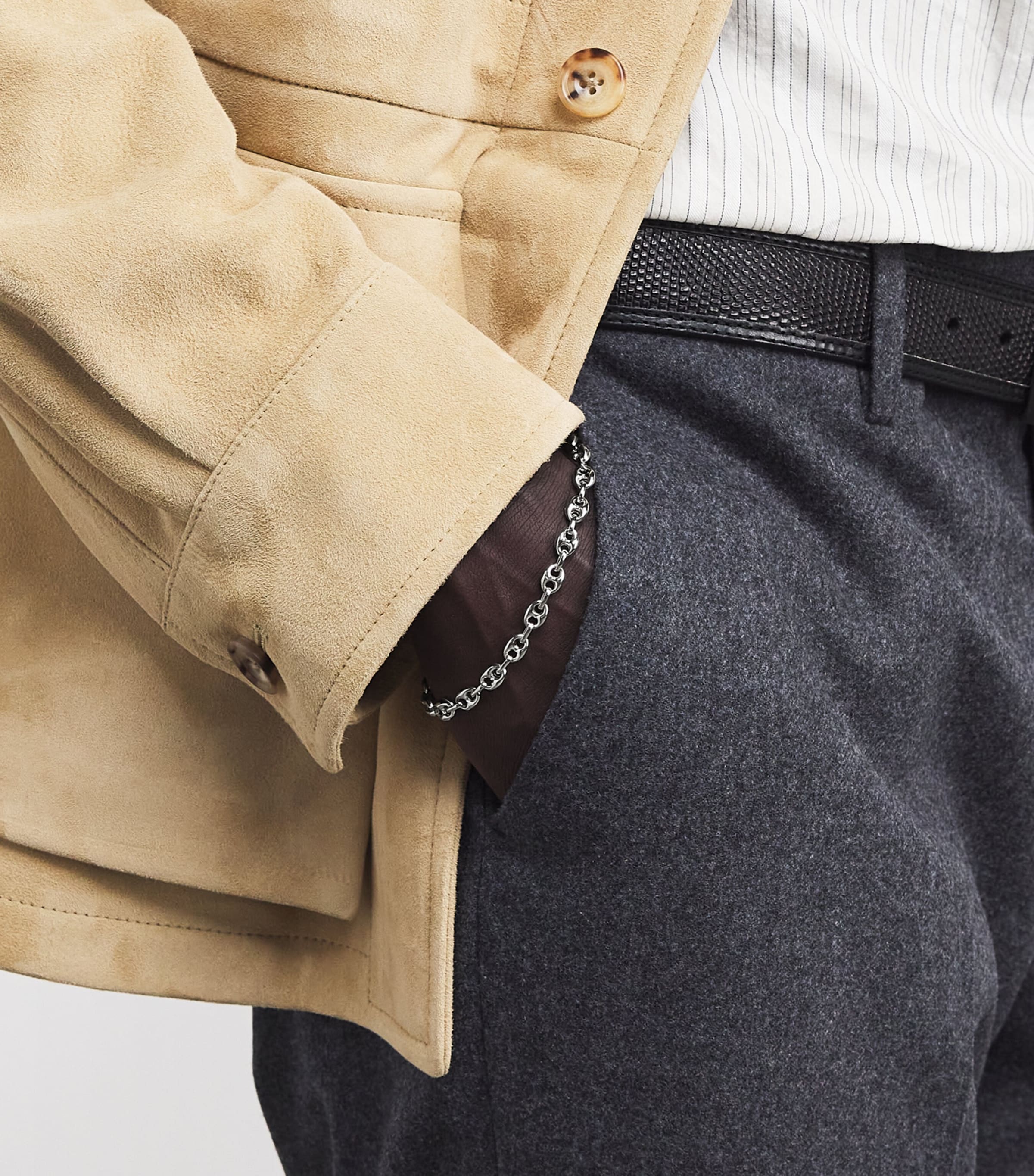 Sterling Silver Marine Link Chain Bracelet SILVER COLOUR Image 2