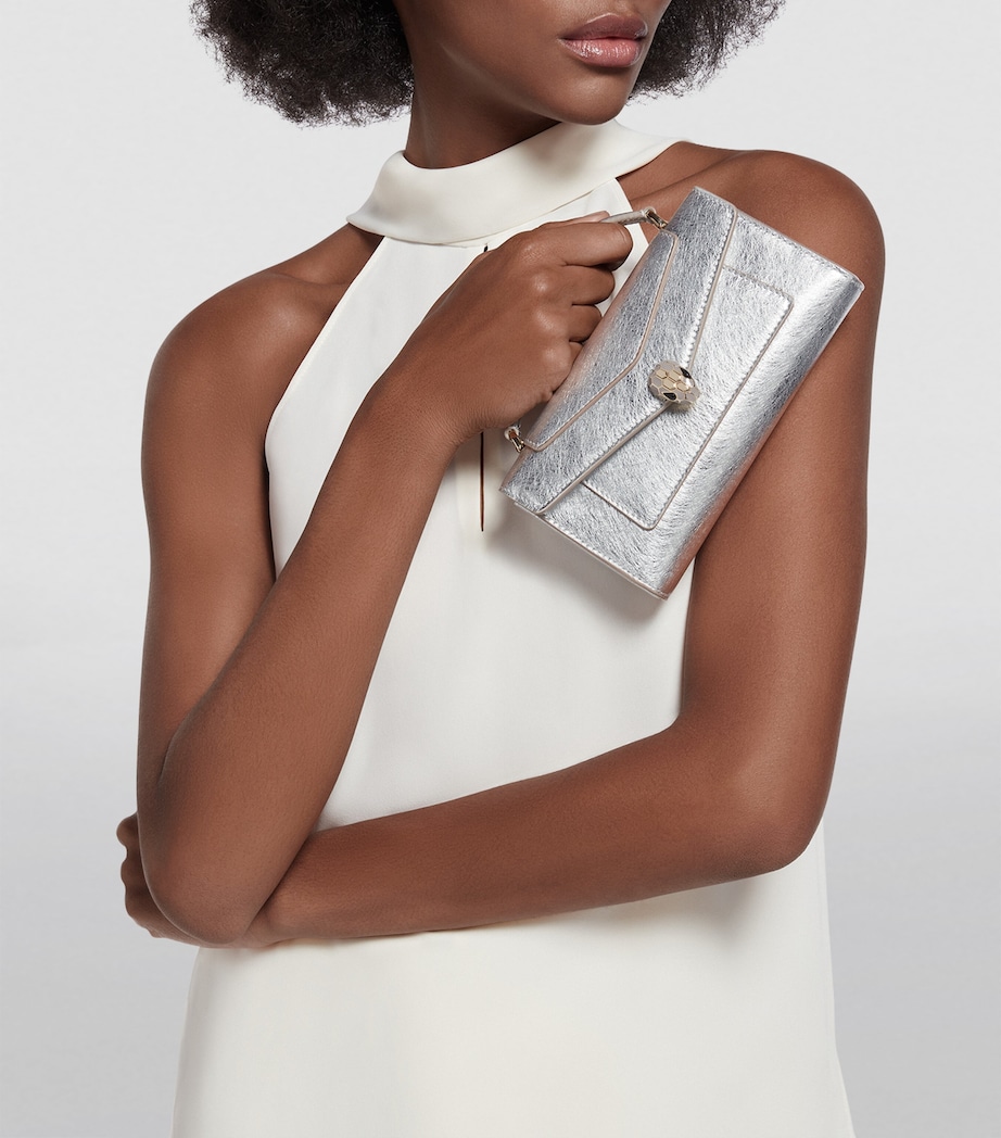 Serpenti Forever Cross-Body Phone Bag SILVER Image 3