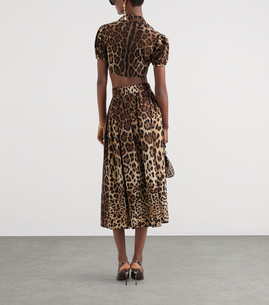 Dolce&Gabbana Womens Cotton Leopard Print Shirt Leo New Image 3