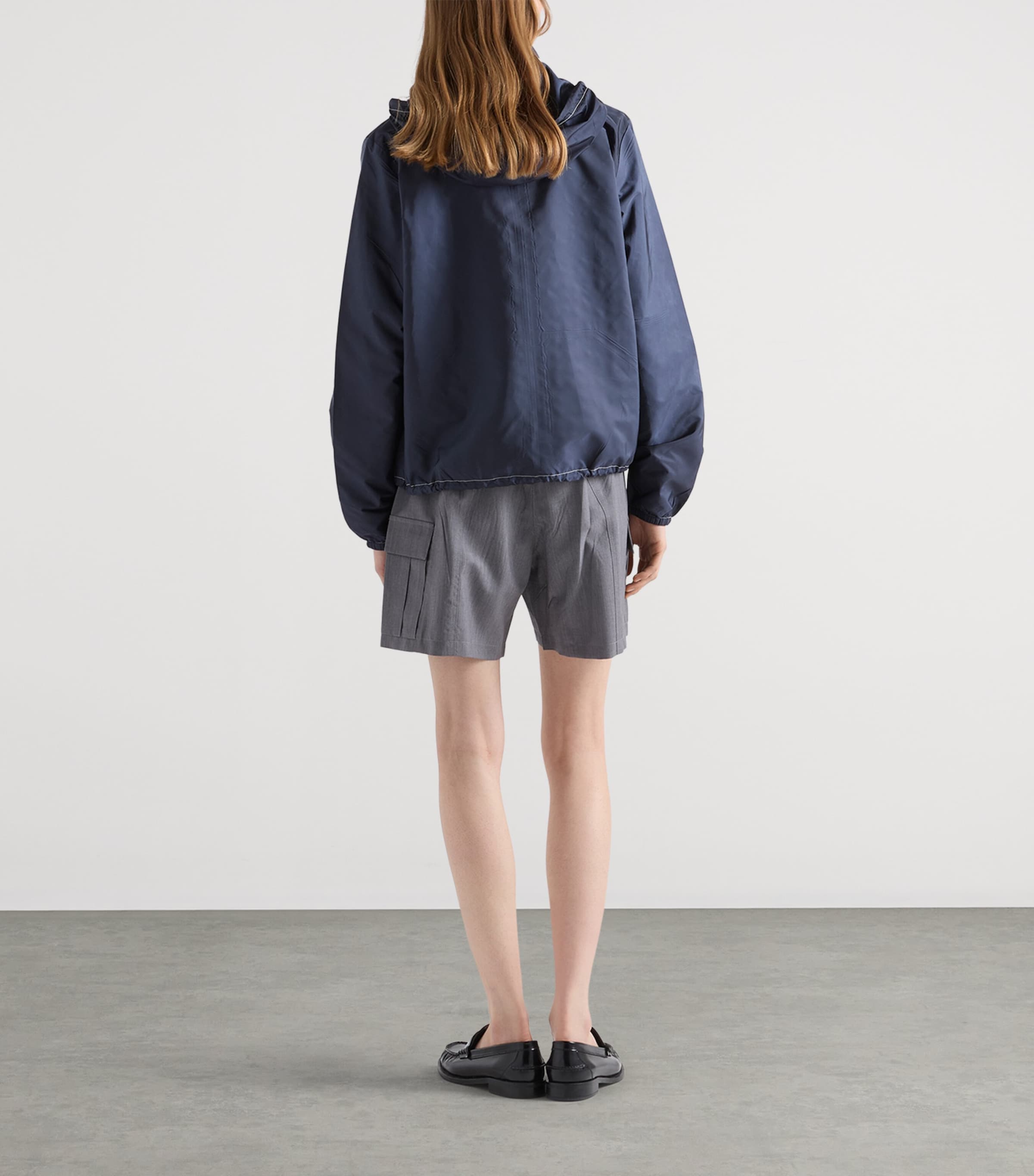 Prada Womens Re-Nylon Lightweight Jacket Blue Image 5