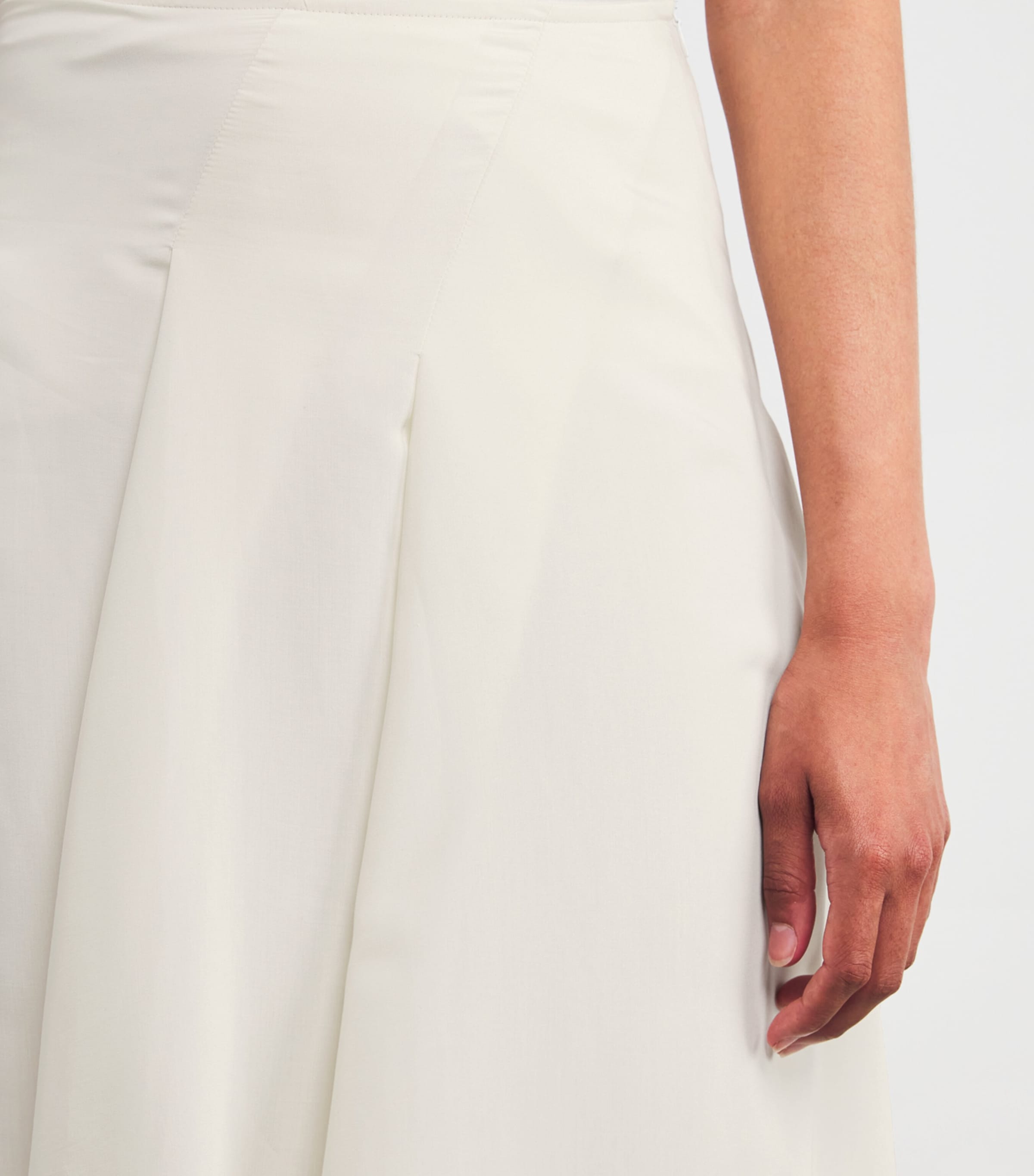 Canvas Balloon Midi Skirt WOOL WHITE Image 6