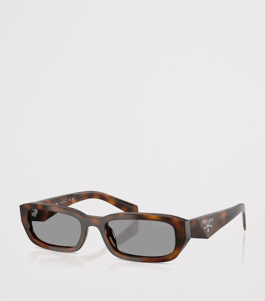 Prada Tortoiseshell Rectangle Sunglasses Brown Image 2