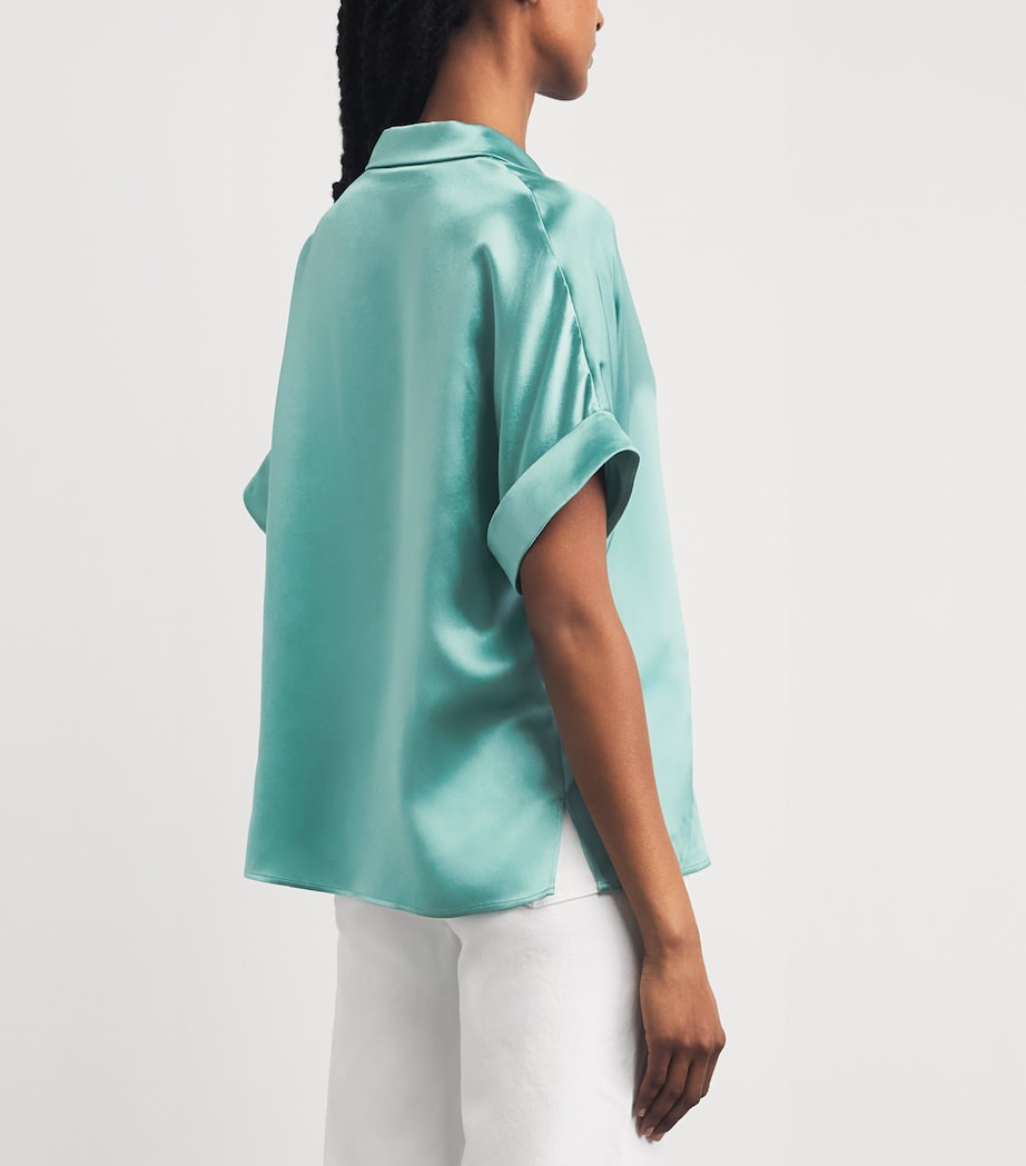 Eleventy Womens Silk Short-Sleeve Shirt Giada Image 5