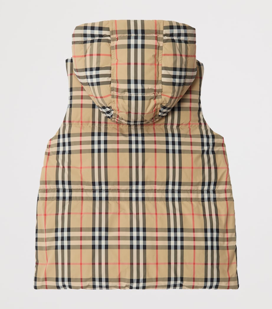 Burberry Kids Down Puffer Gilet (3-12 Years) Sand Ip Check Image 2