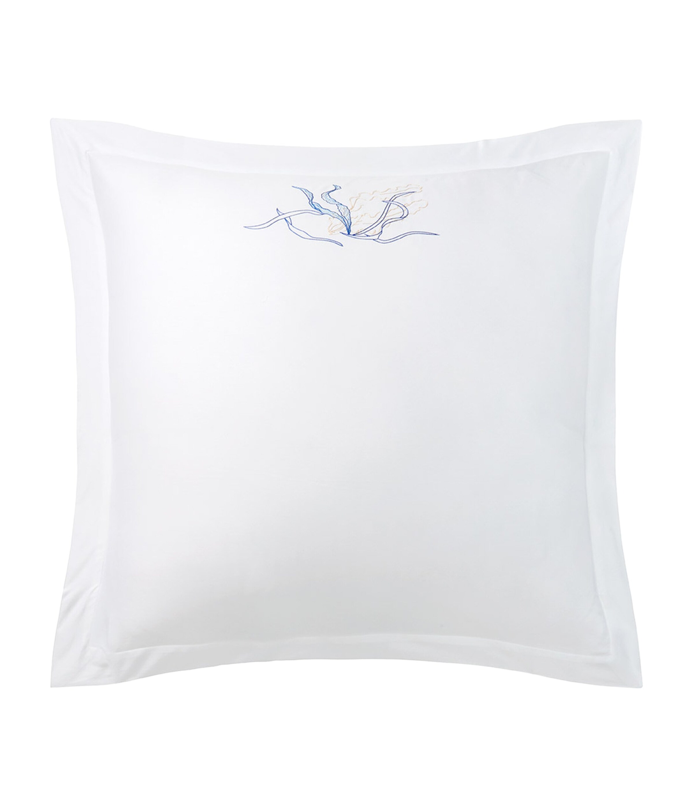 Yves Delorme Couture Nautilus Square Oxford Pillowcase (65cm x 65cm) Blc/blu Image 2