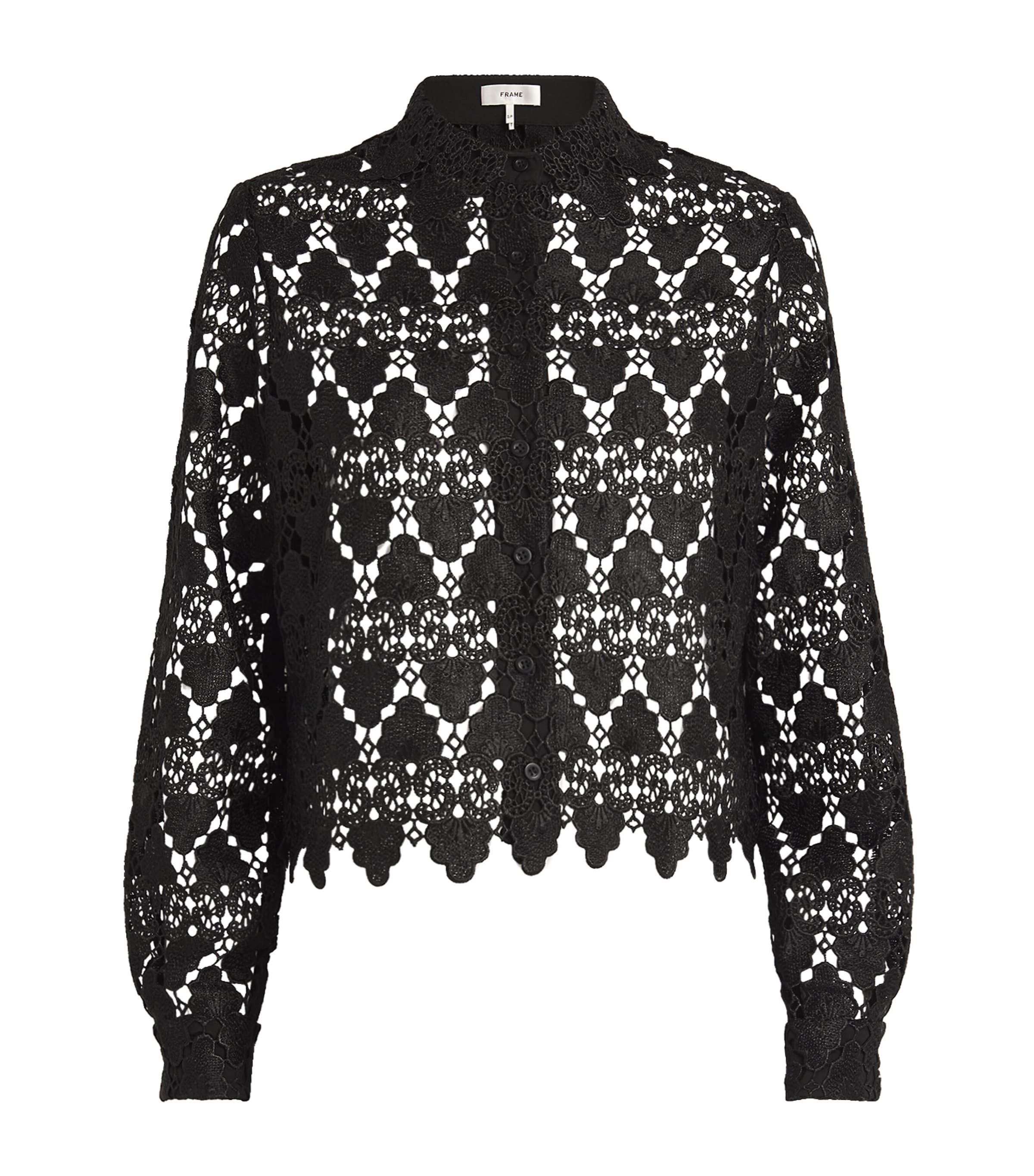 Shop Frame Lace Shirt In Black