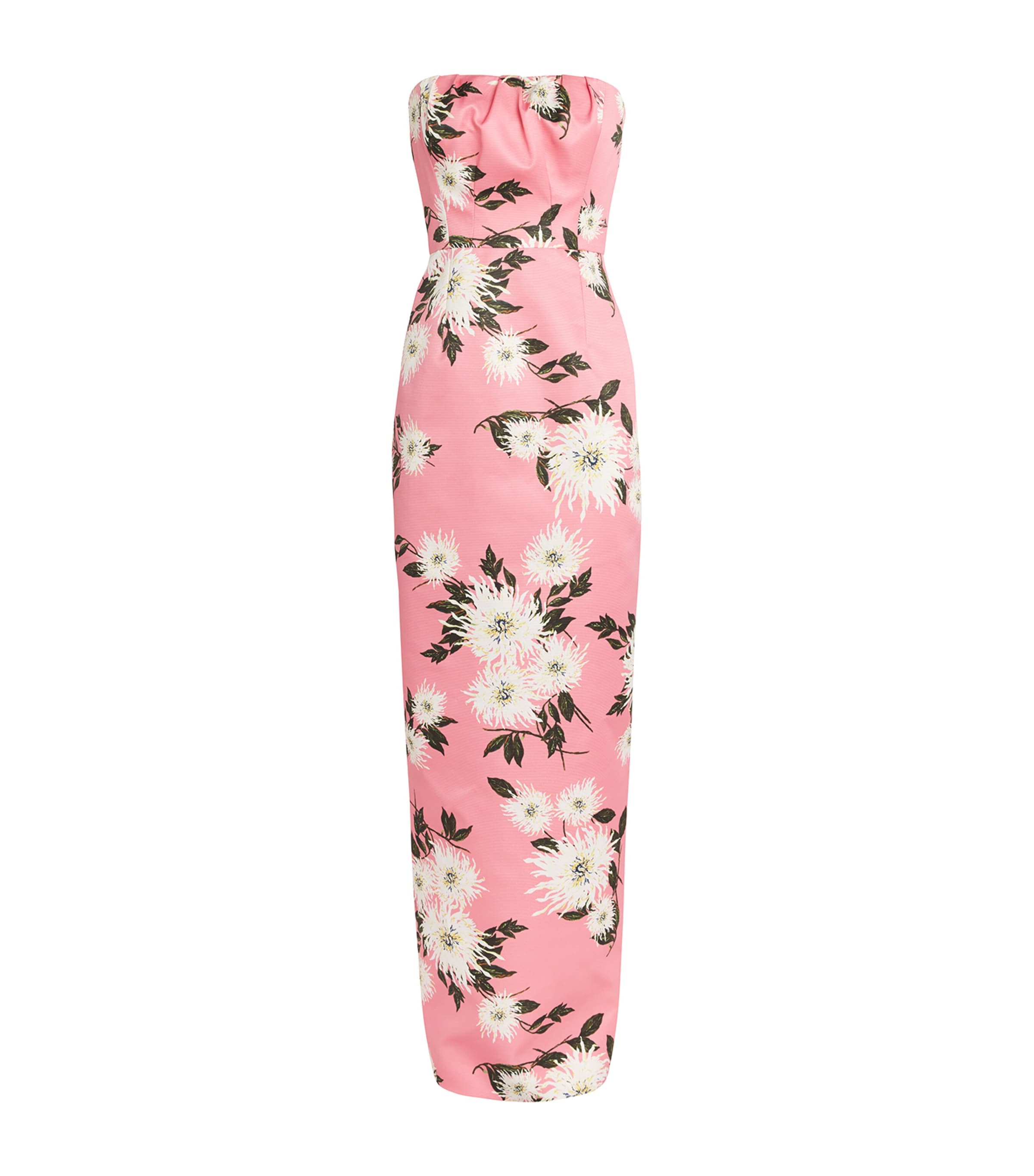 Shop Emilia Wickstead Strapless Emine Column Gown In Pink