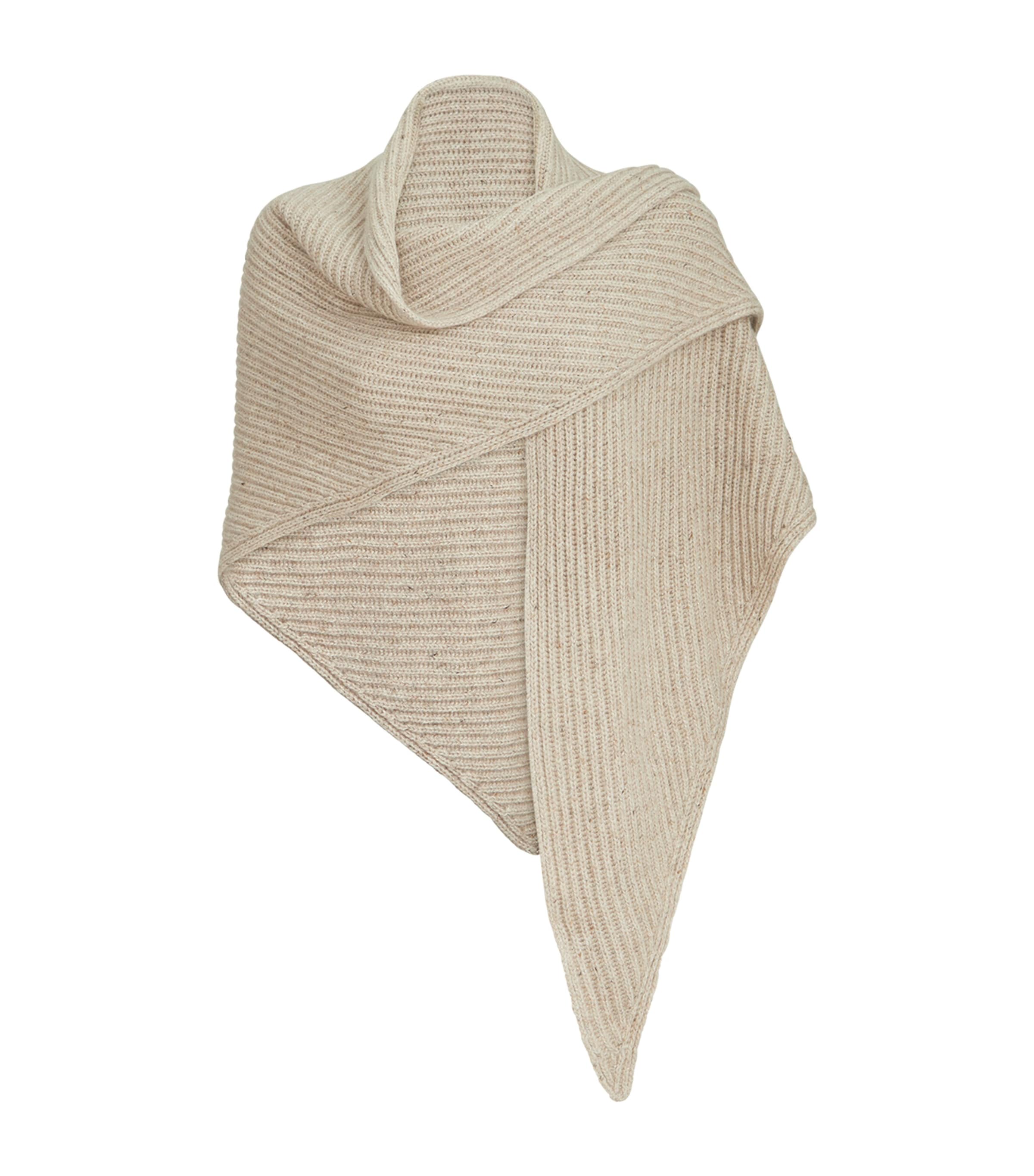 Brunello Cucinelli Cashmere-Blend Sparkling Shawl Light Beige Image 1
