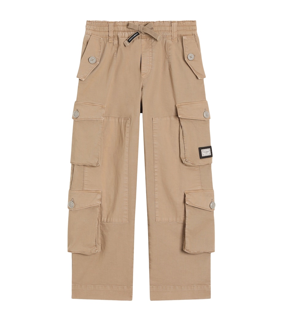 Dolce&Gabbana Kids Garment-Dyed Cargo Trousers (8-12+ Years) Combined Colou Image 1