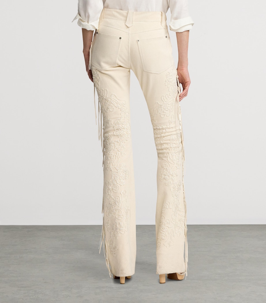 Annabeth Leather Trousers CREAM Image 8