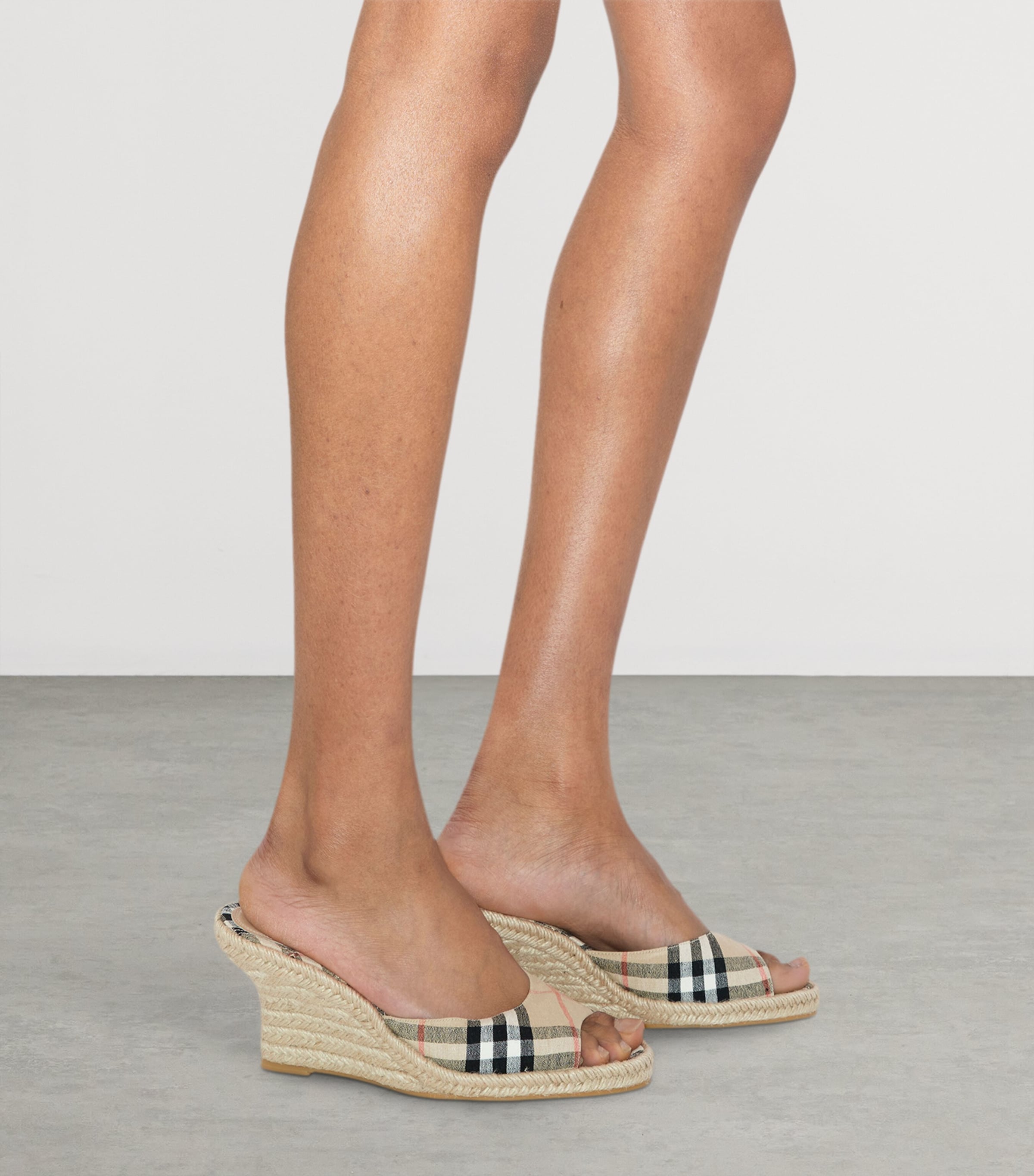 Check Mews Wedge Mules 65 SAND IP CHECK Image 3