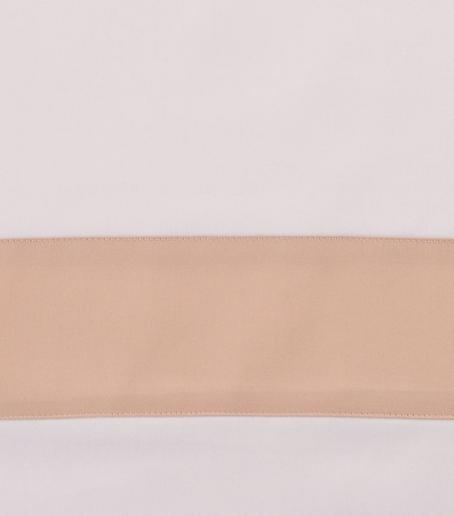 Frette Cotton Breeze Border Double Sheet Set (240cm x 305cm) Milk/misty Bl Image 4