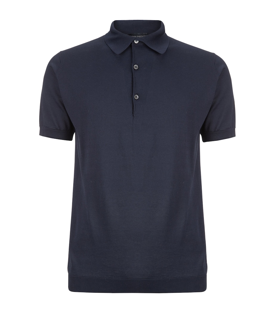 Cotton-Cashmere Elias Polo Shirt NAVY Image 1
