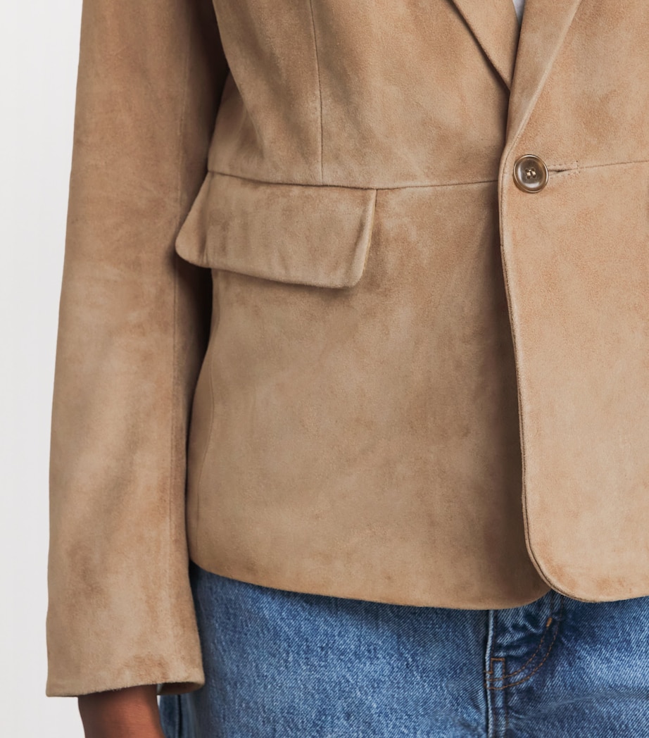 Suede Sleek Blazer LTCM LIGHT CAMEL Image 3