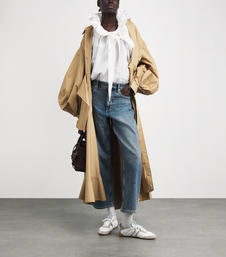 Leather Kick Sneakers PALE BLUE Image 4