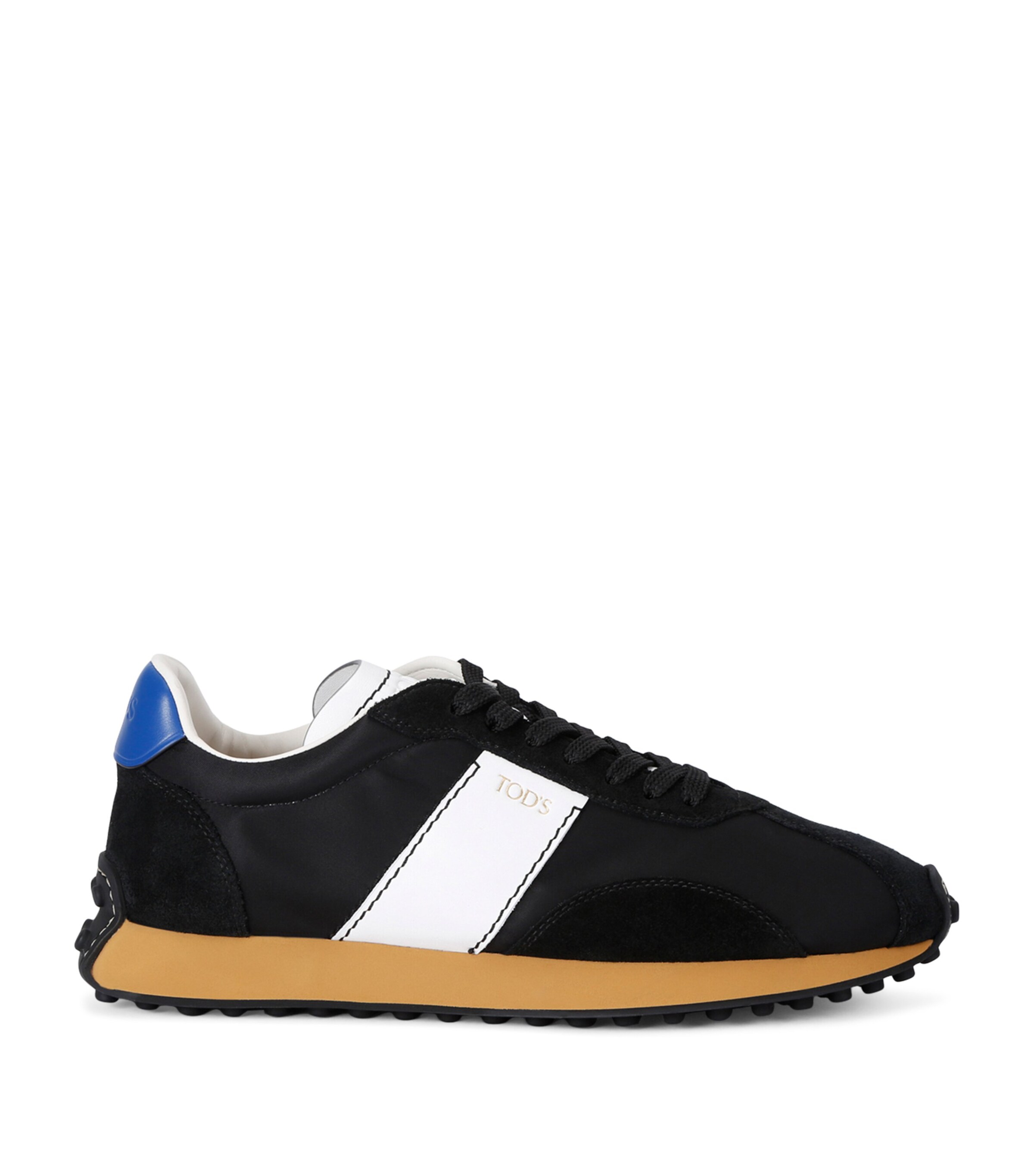 Tod's Mens White/navy Allacciata Leather And Shell Low-top Trainers In White