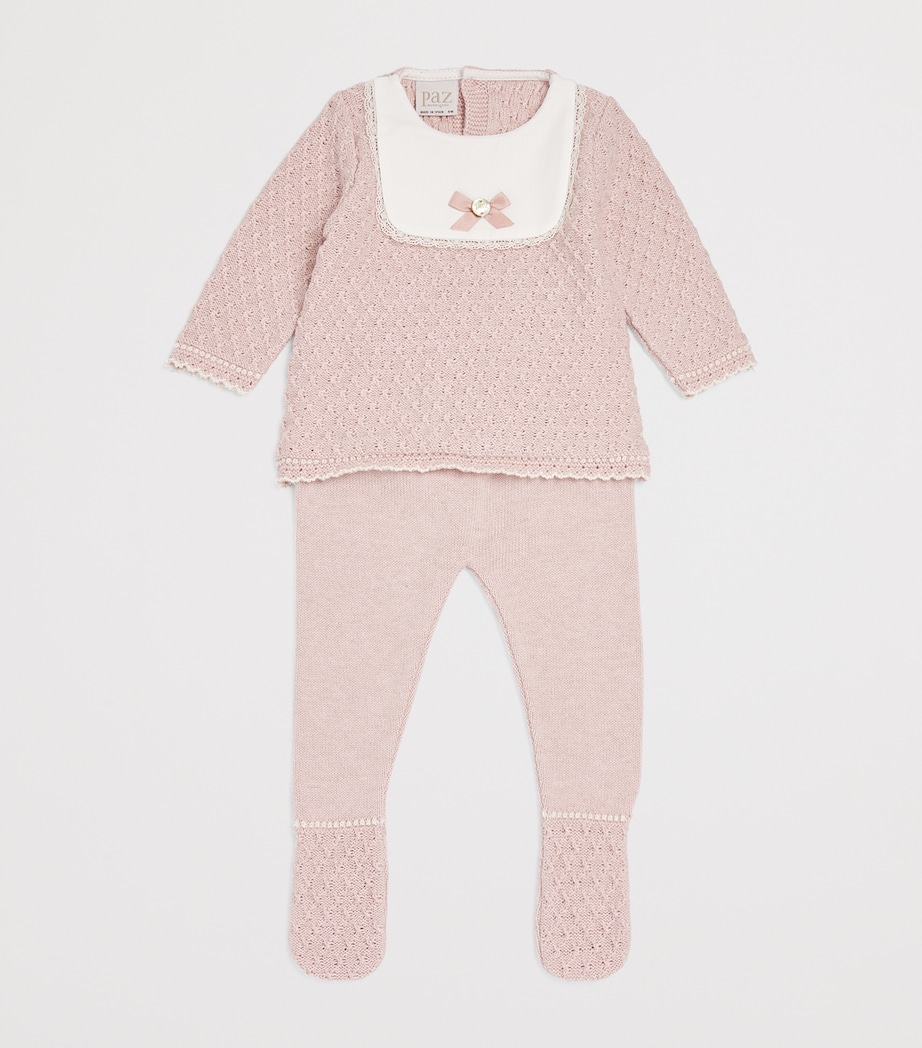 Knitted Bow Top and Leggings Set (0-12 Months) 3262 H94 Image 3