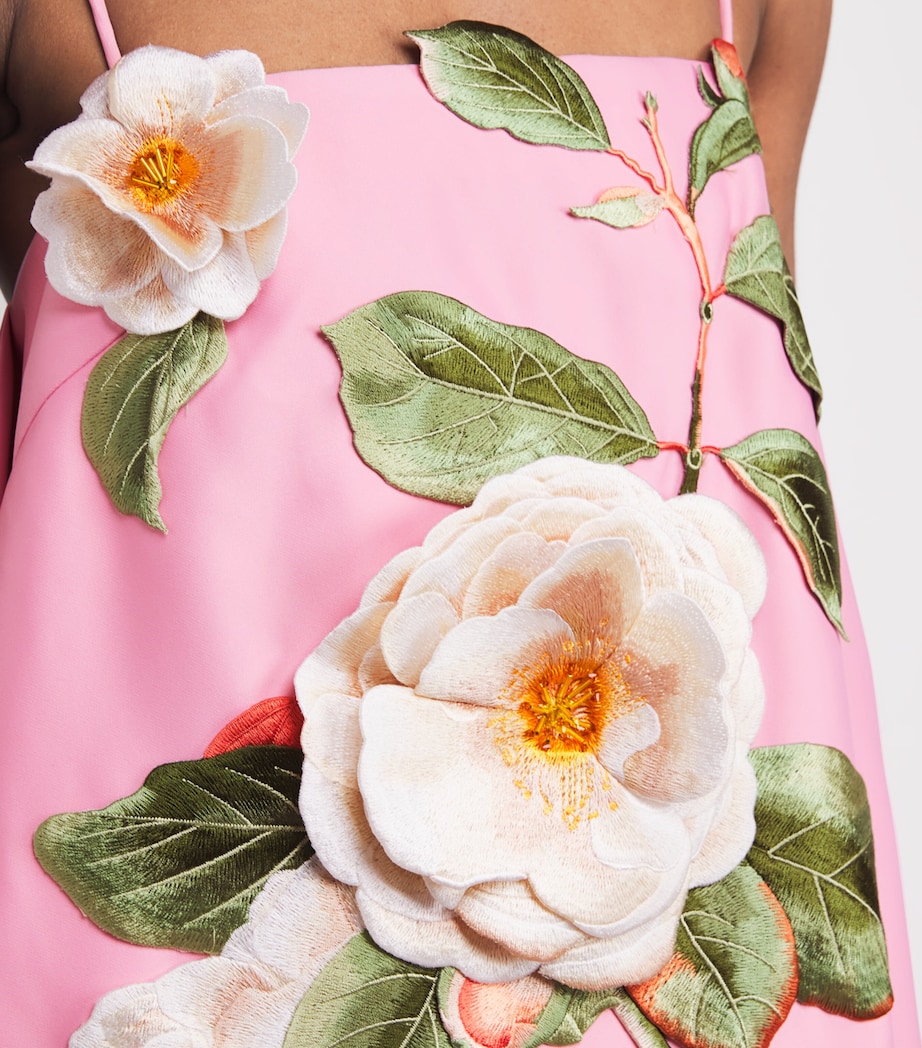 LEO LIN Multi Floral-Appliqu Felicia Mini Dress | Harrods US LEO LIN Multi Floral-Appliqu Felicia Mini Dress | Harrods US