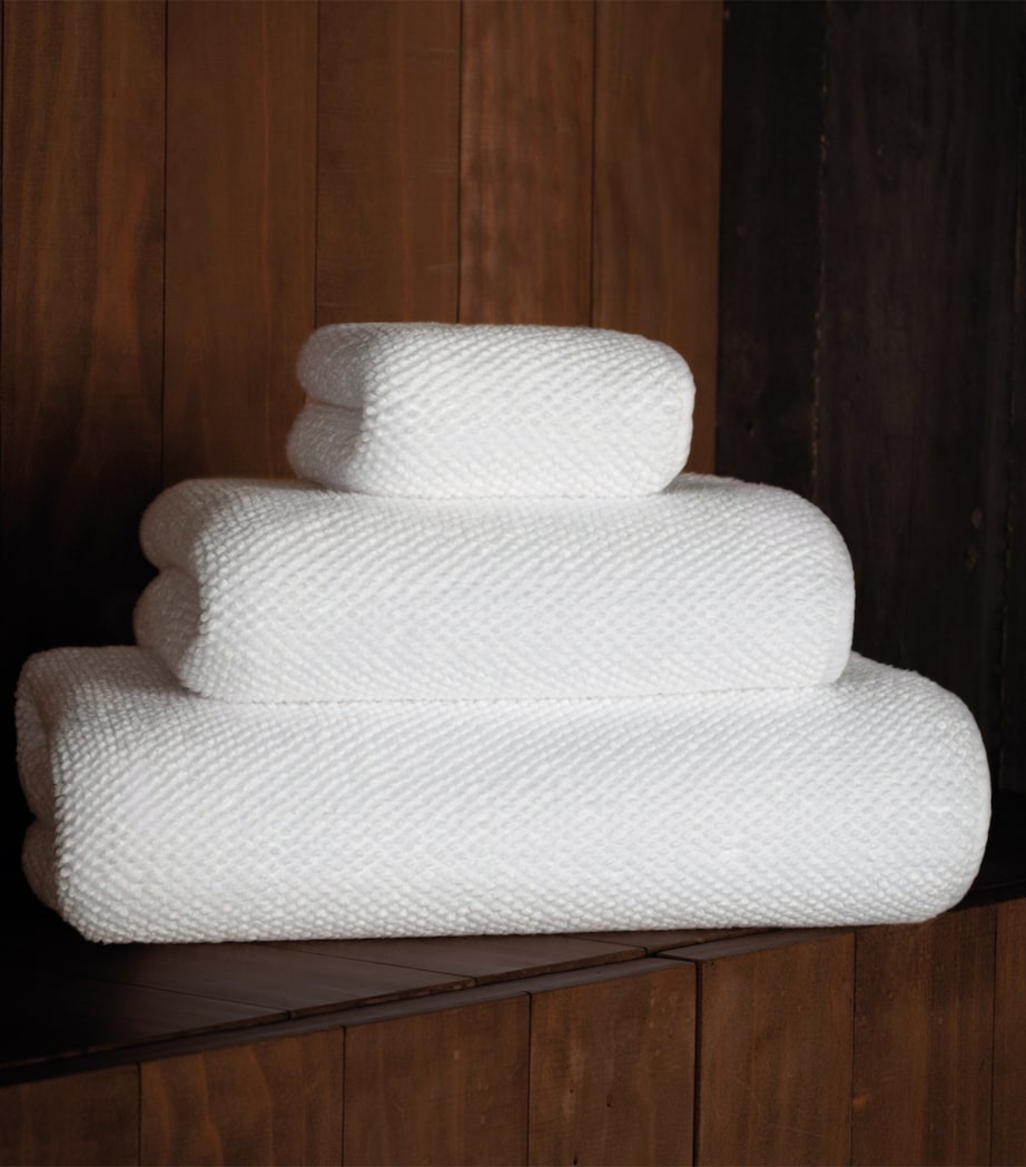 GRACCIOZA Cotton Pearls Hand Towel (50cm x 100cm) Seamist Image 2