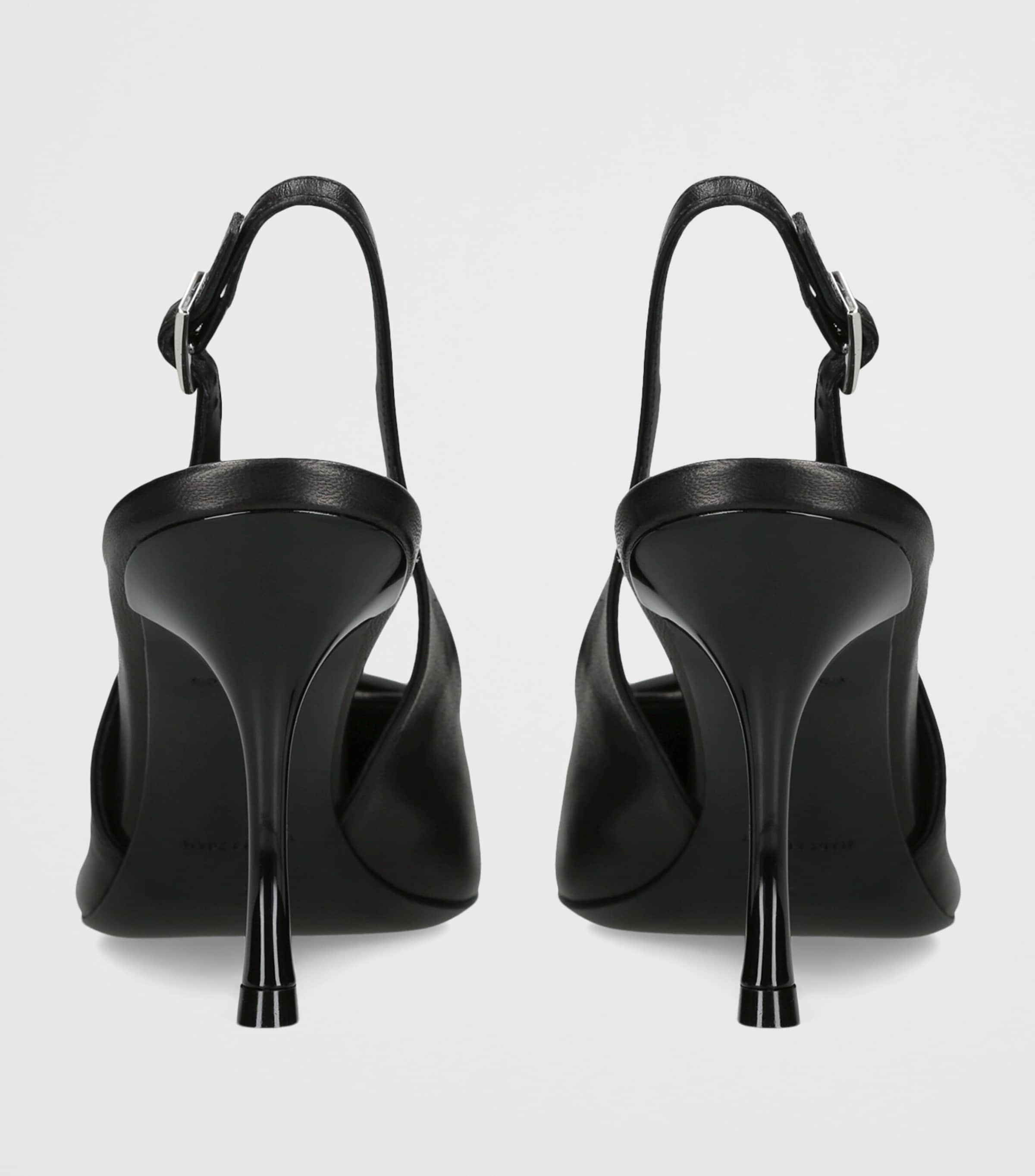Roger Vivier Leather Viv' in The City Slingback Pumps 85 Black Image 4