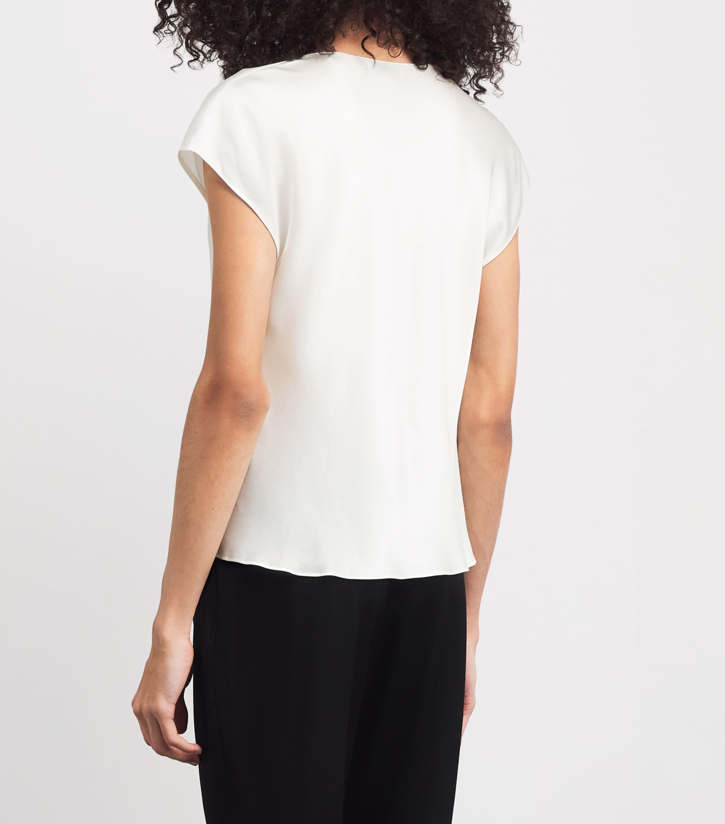 Silk Cowl-Neck Blouse 101OWH Image 4