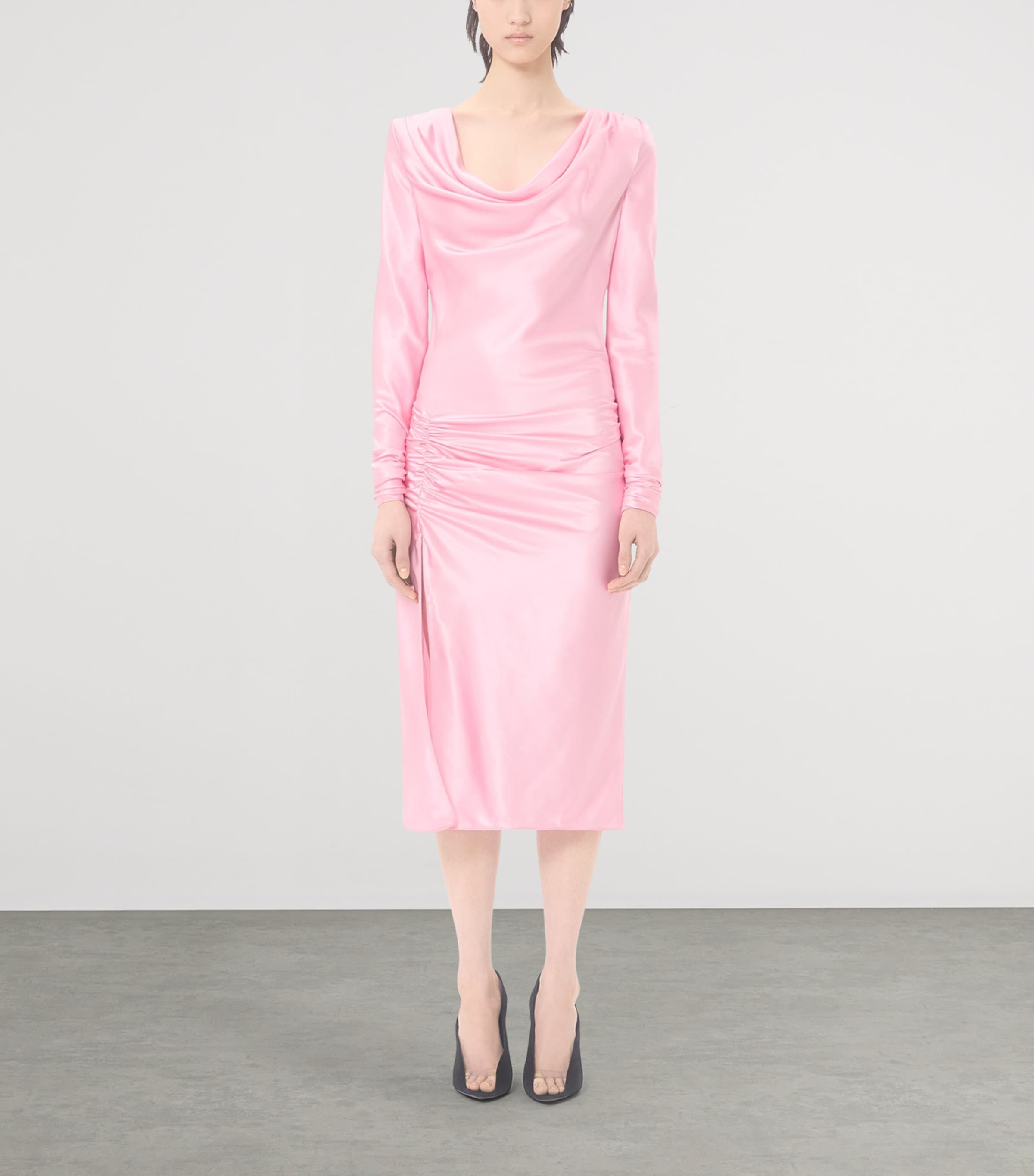 Valentino Womens Silk Draped Midi Dress Image 2