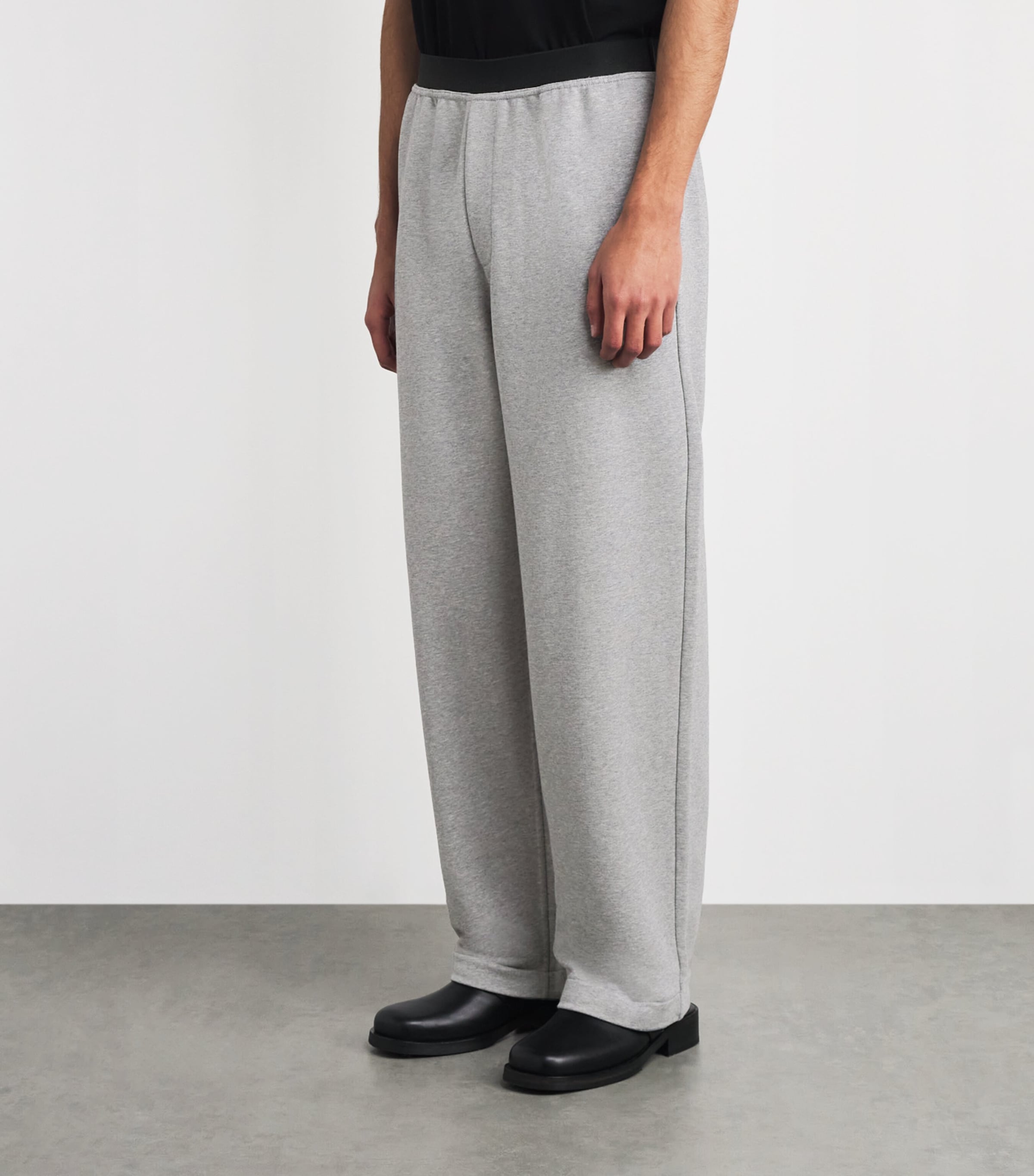 MM6 Maison Margiela Mens Cotton-Blend Wide-Leg Sweatpants Image 4
