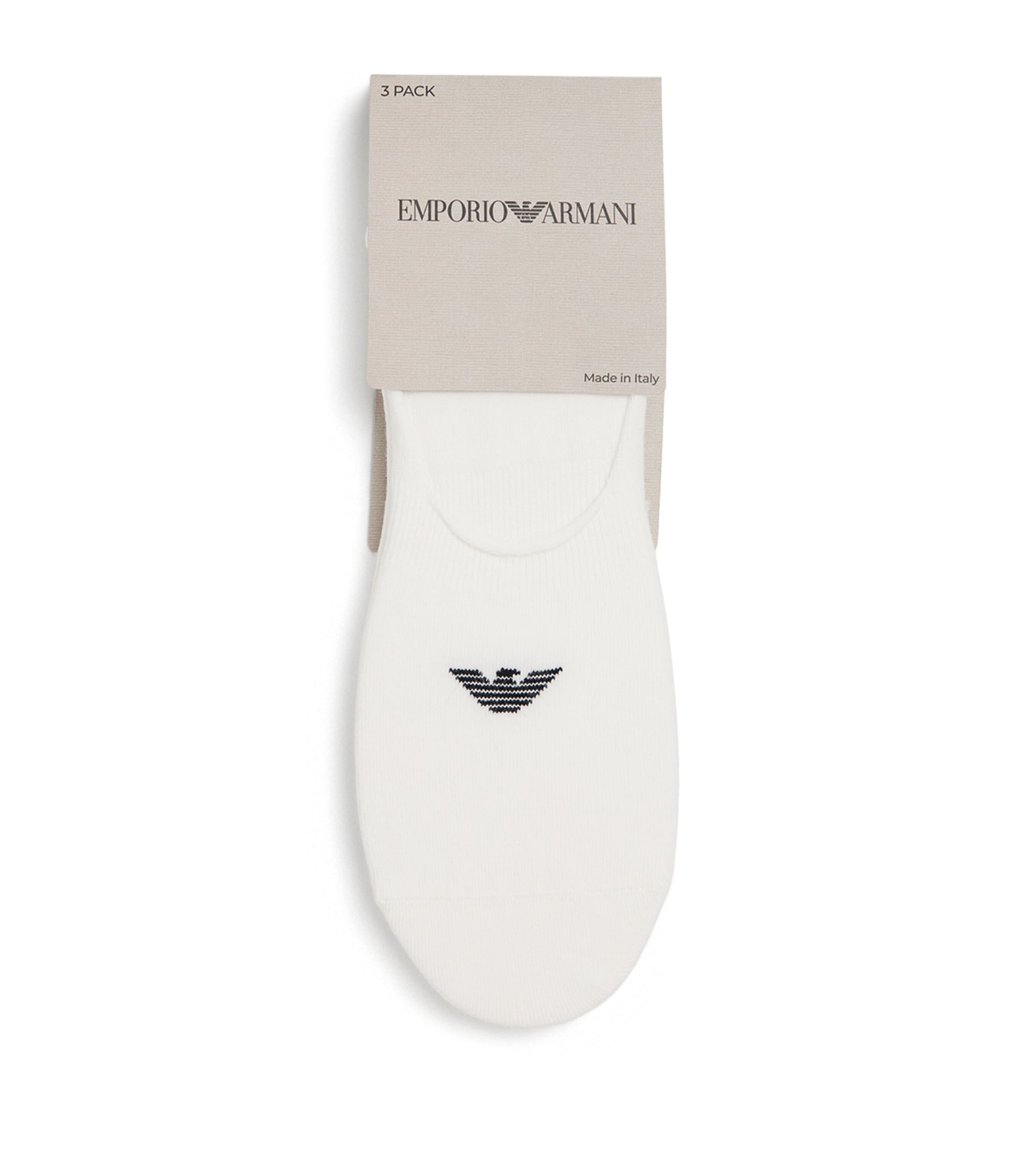 Emporio Armani Invisible Logo Socks In White