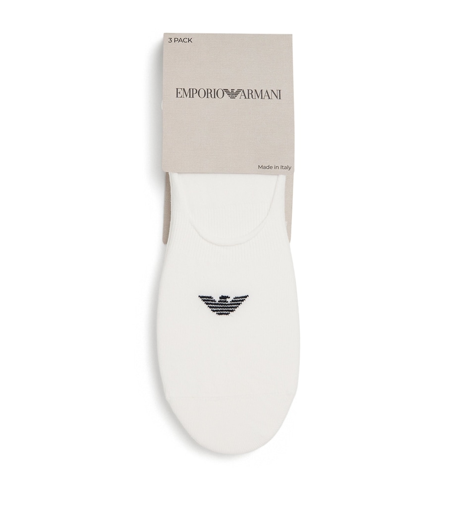 Invisible Logo Socks (Pack of 3) M0066 WHITE Image 1