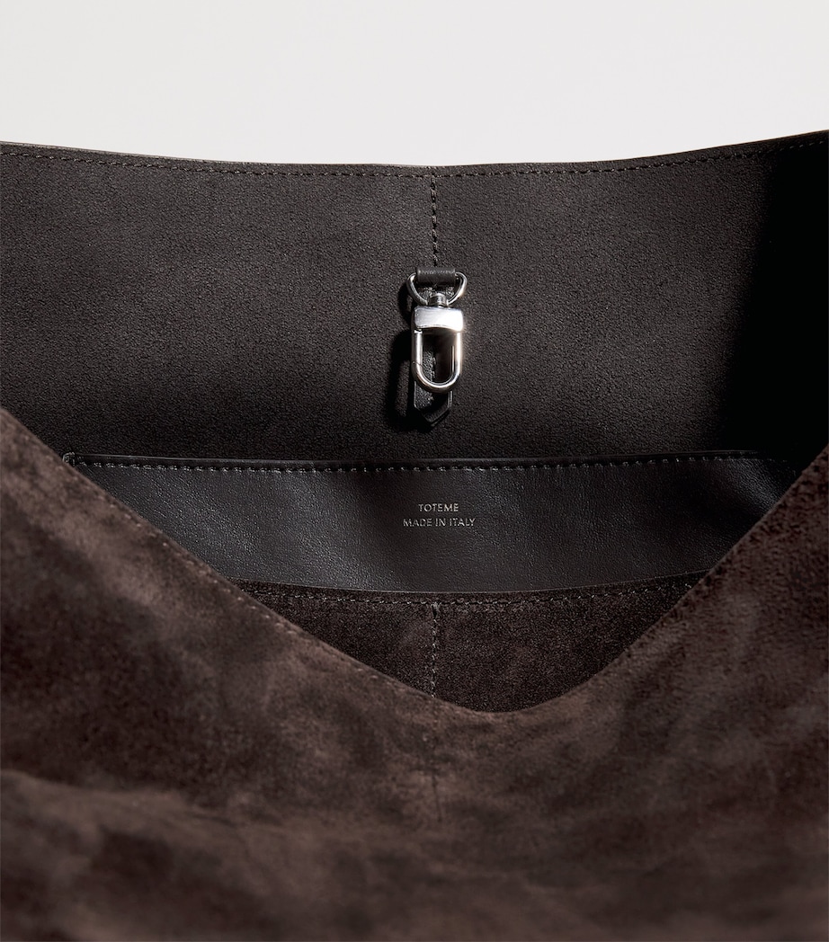 Suede Belted Tote Bag 102 BROWN Image 6