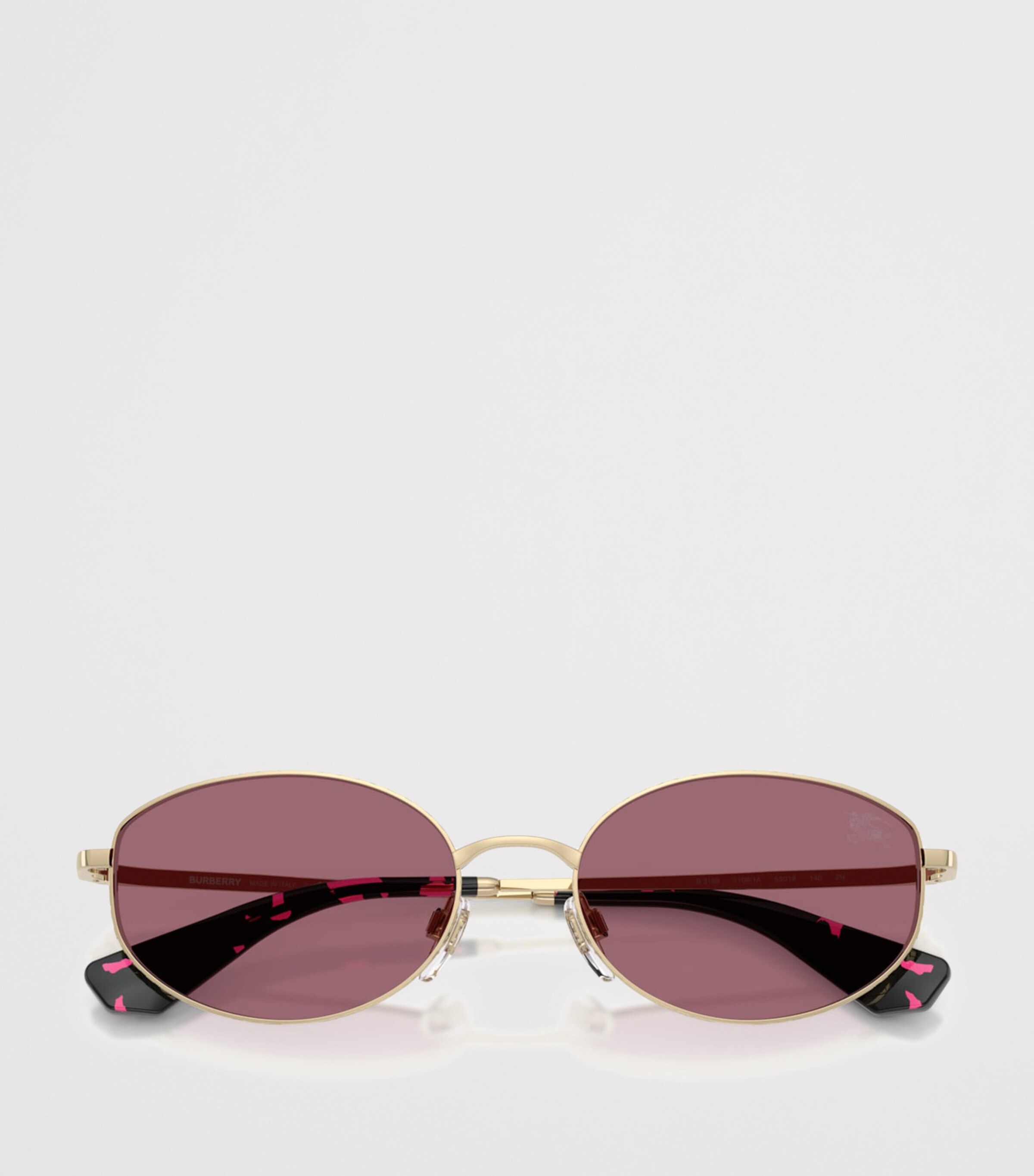 Burberry Metal BE3169 Oval Sunglasses Gold Image 5