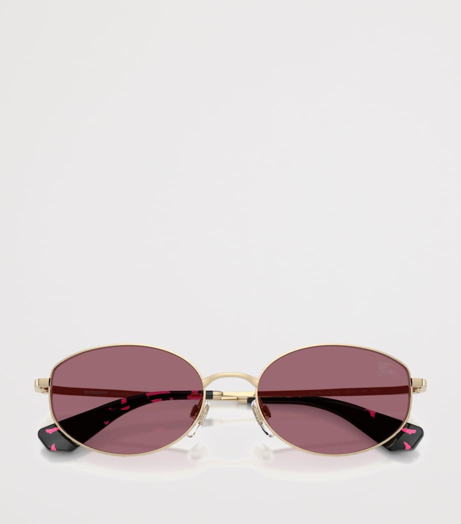 Burberry Metal BE3169 Oval Sunglasses Gold Image 5