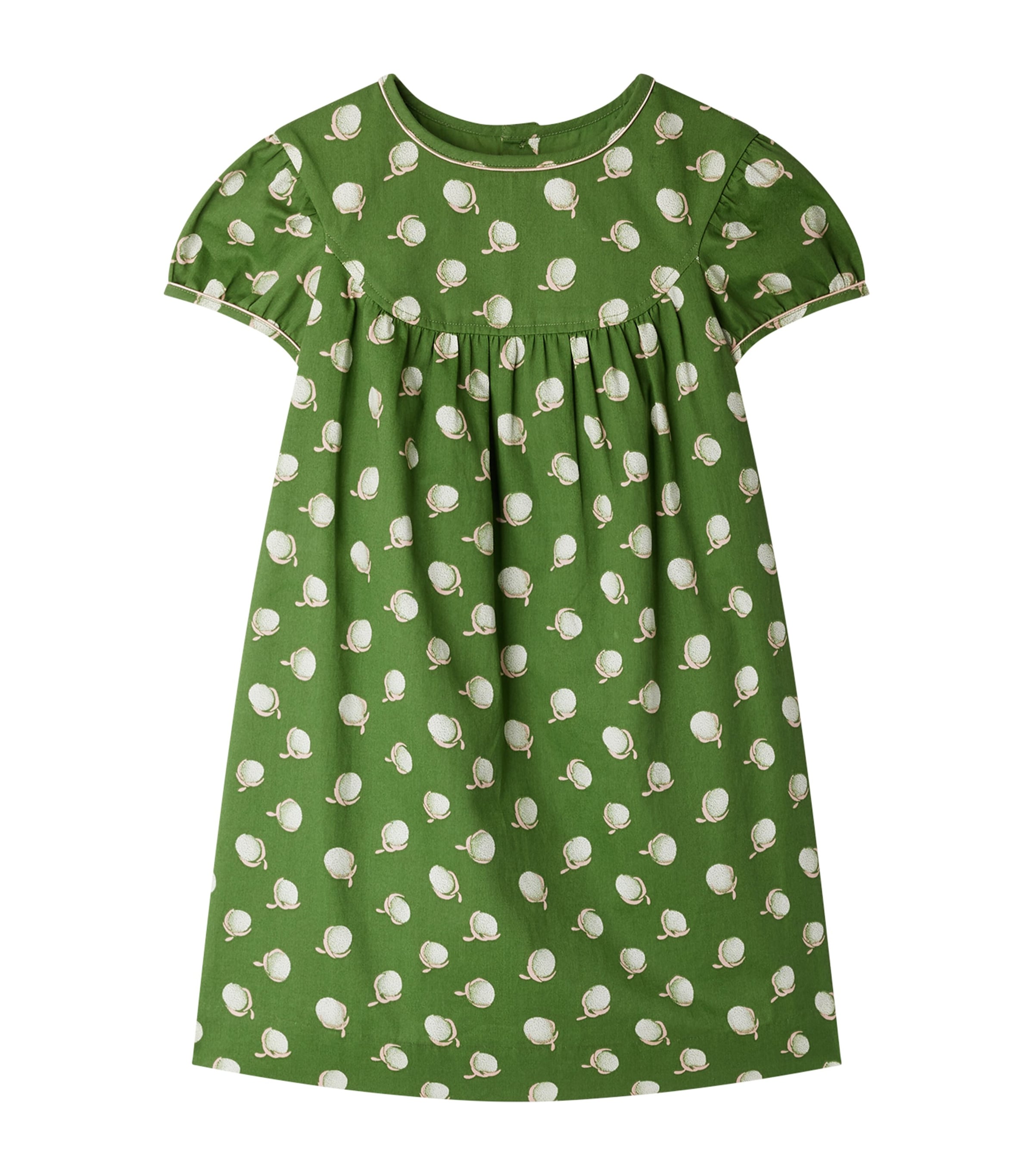 Bonpoint Graphic-print Cotton Dress In Green