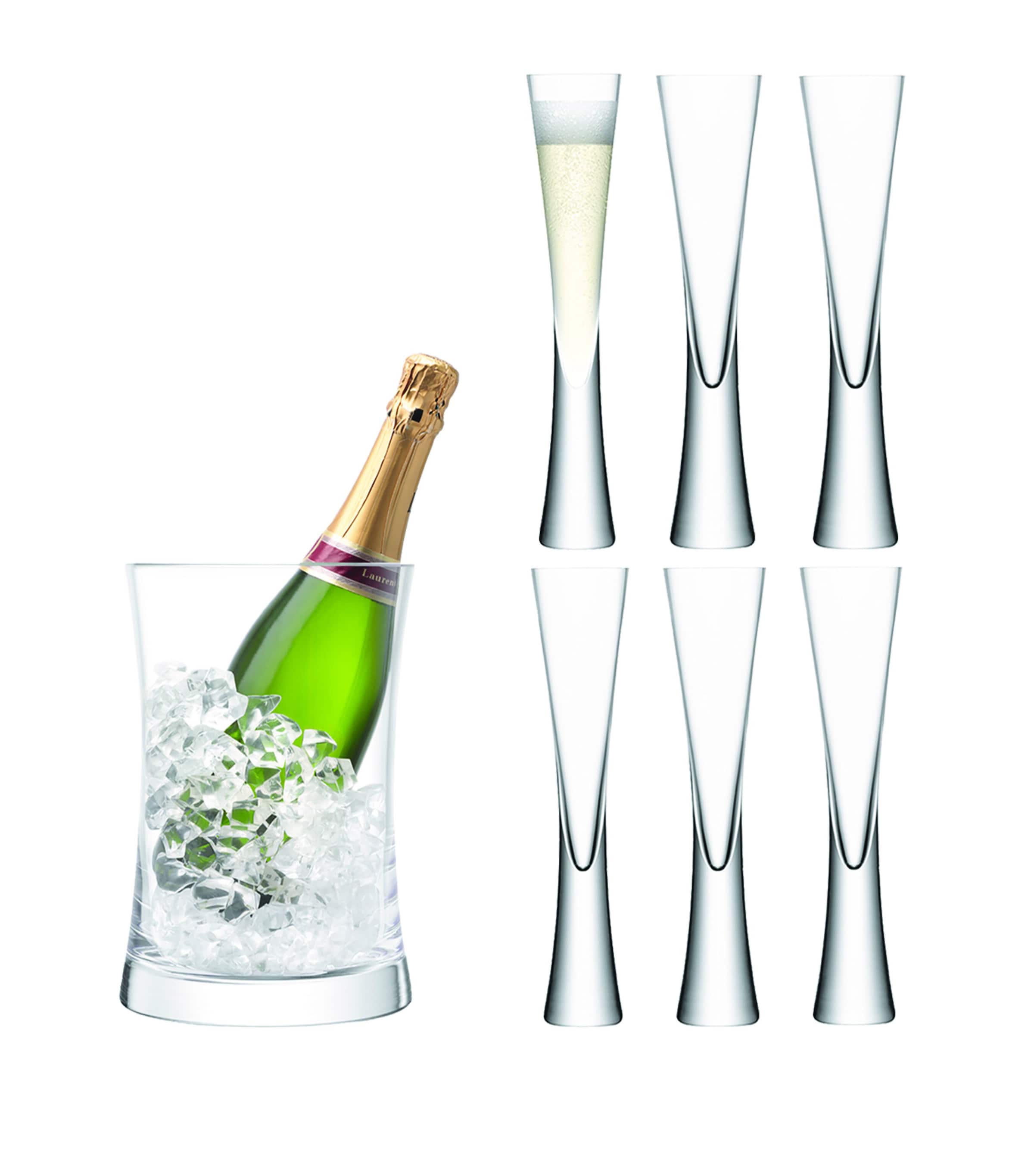 LSA International Moya Champagne Serving Set | Dining | Barware | Ice Buckets & Wine Coolers | Glassware | Champagne Flutes | Designers | LSA International