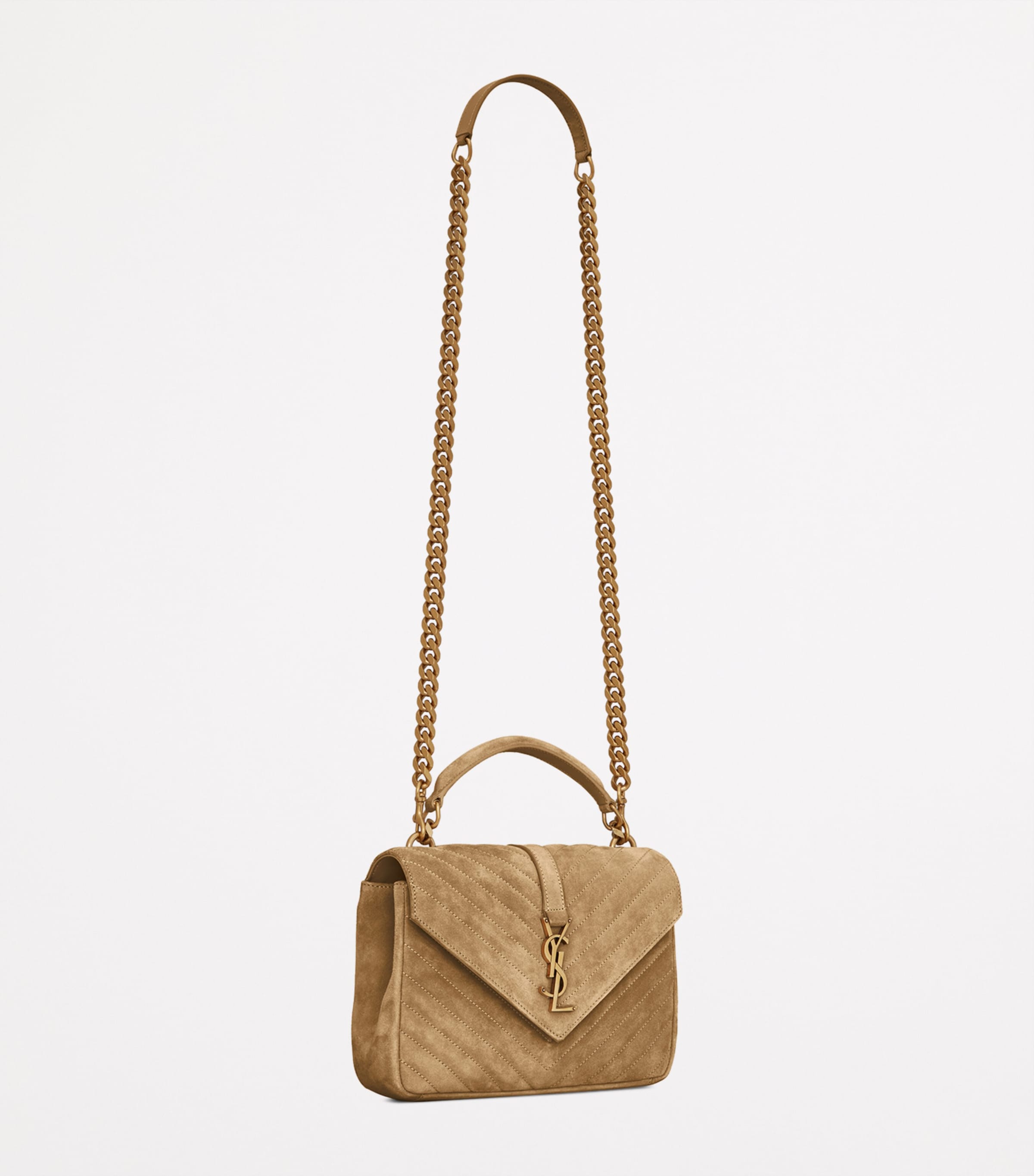 Medium Suede Collège Top-Handle Bag 3194 Image 7