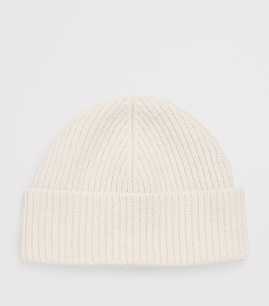 Merino Wool Logo Beanie 151 - ECRU/NOIR Image 2