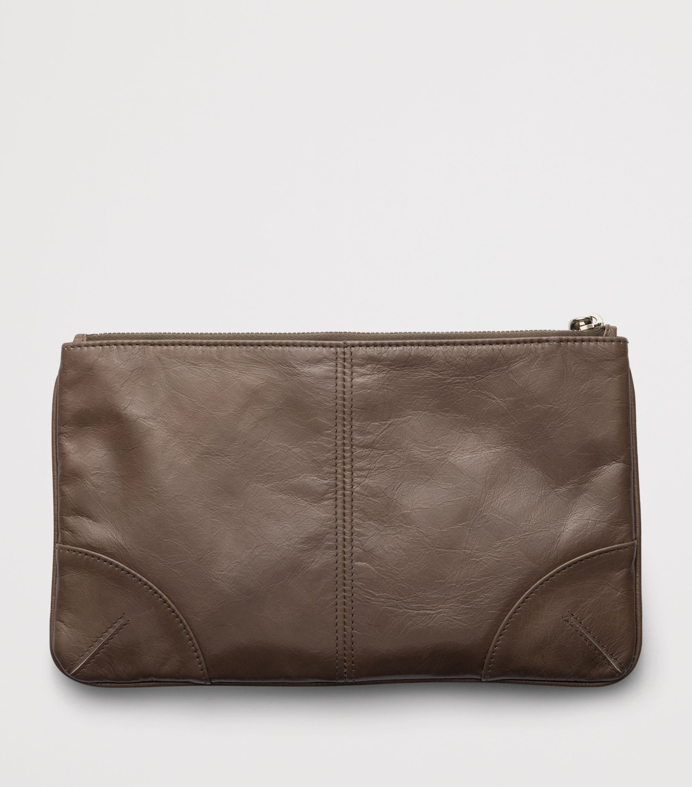 Prada Leather Pouch Grey Image 3