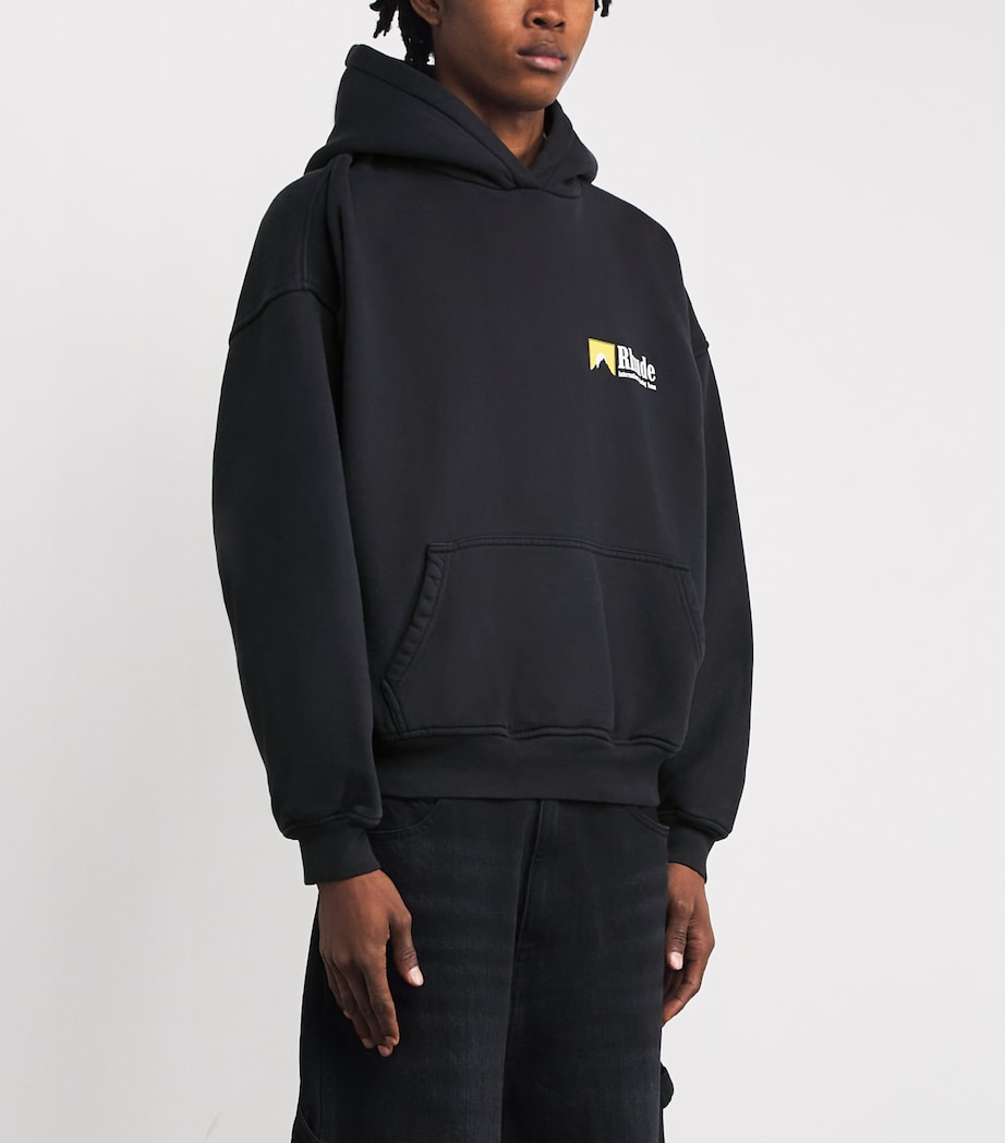 Cotton Rhude International Racing Hoodie VINTAGE BLACK/ 0027 Image 3
