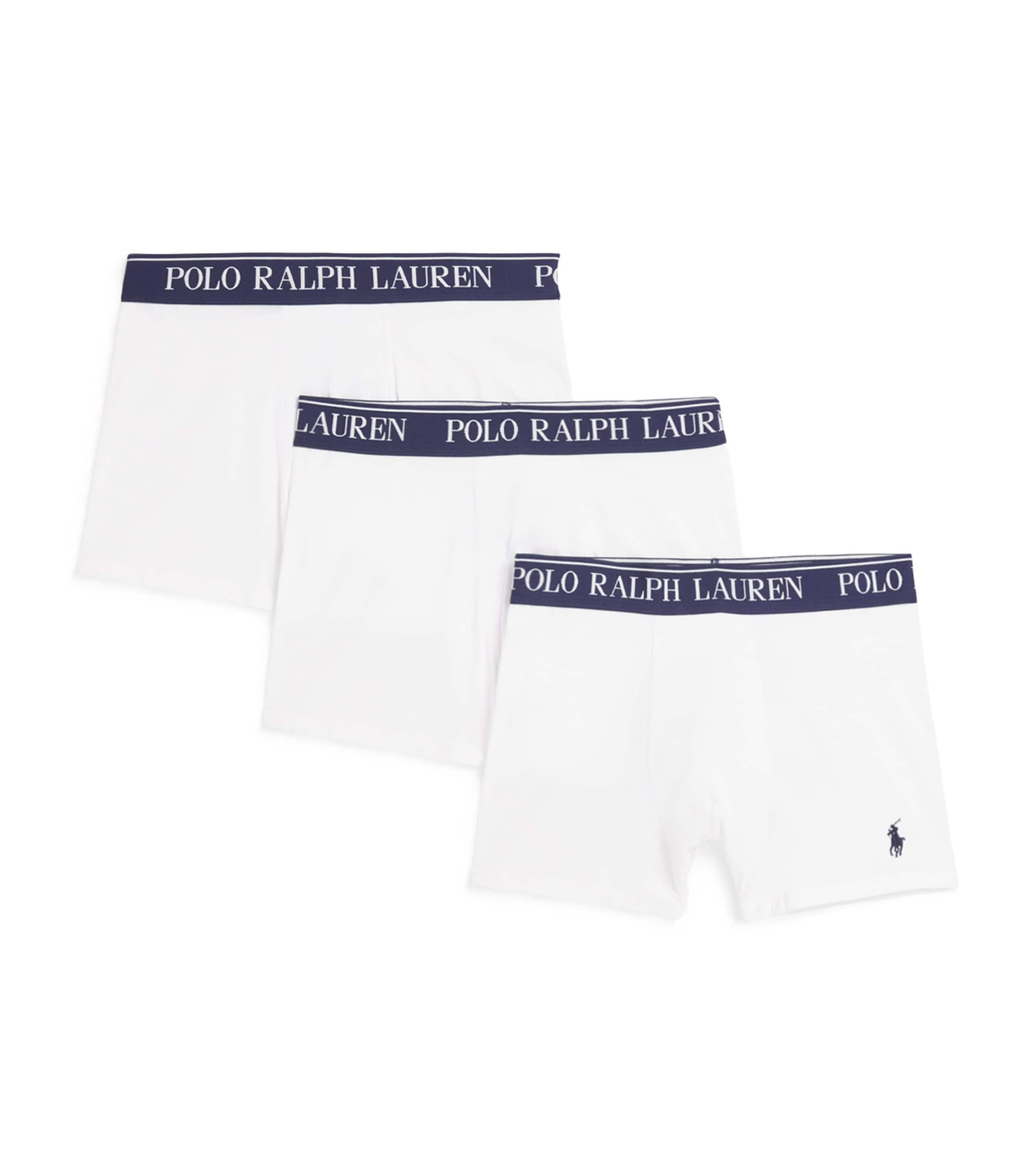 Ralph Lauren Kids Pack of 3 Stretch-Cotton Boxer Briefs (8-14 Years) White Image 1