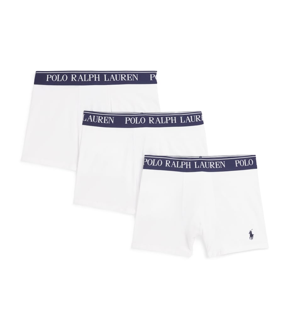 Ralph Lauren Kids Pack of 3 Stretch-Cotton Boxer Briefs (8-14 Years) White Image 1